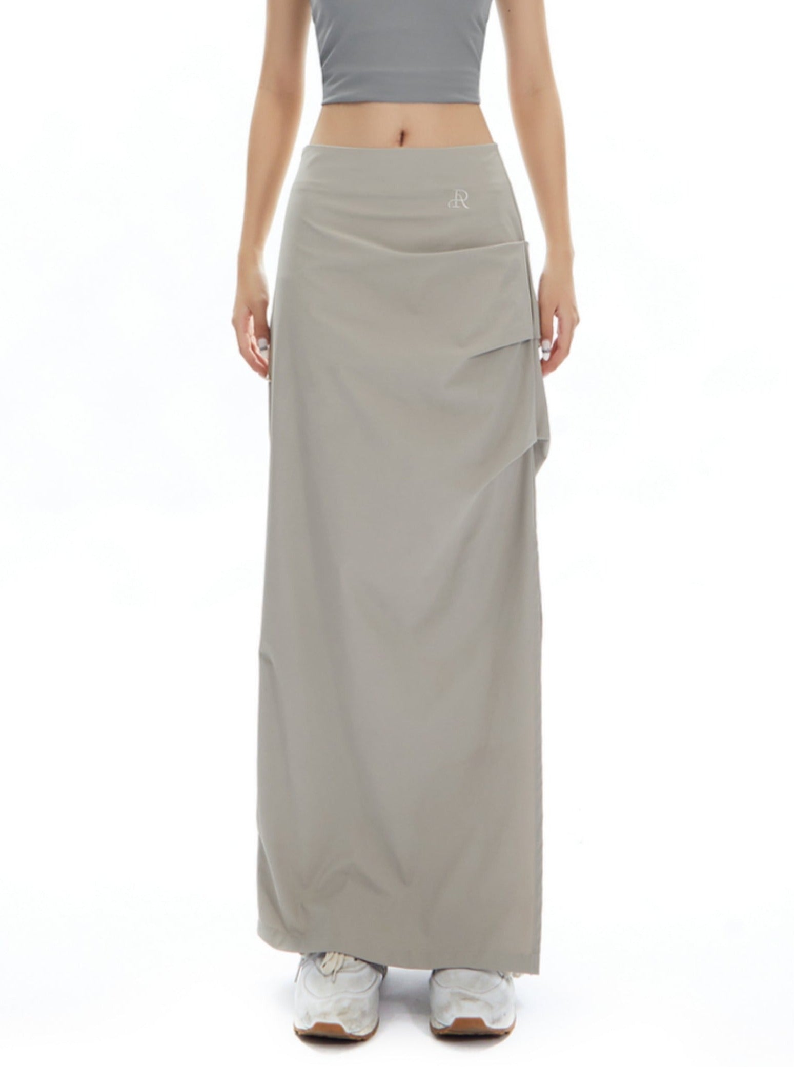 Falda maxi de capas asimétricas