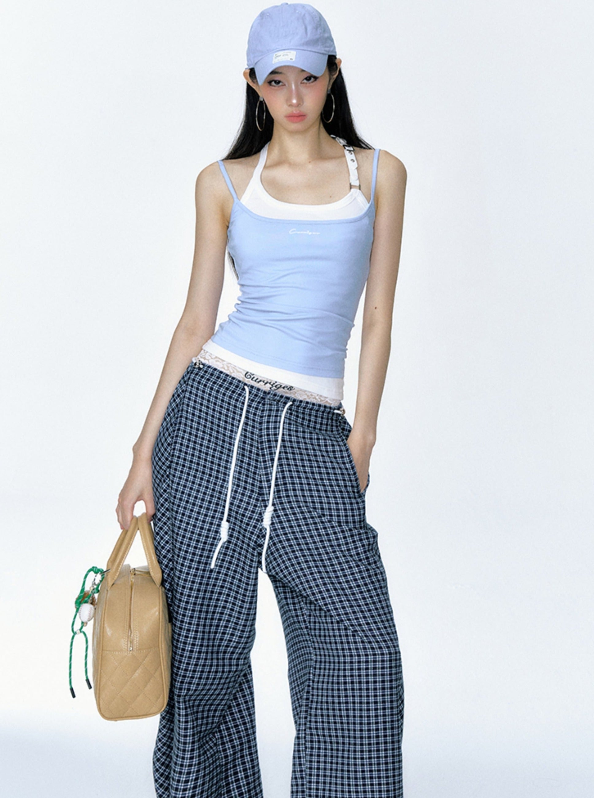 릴렉스핏 체크 라운지 팬츠