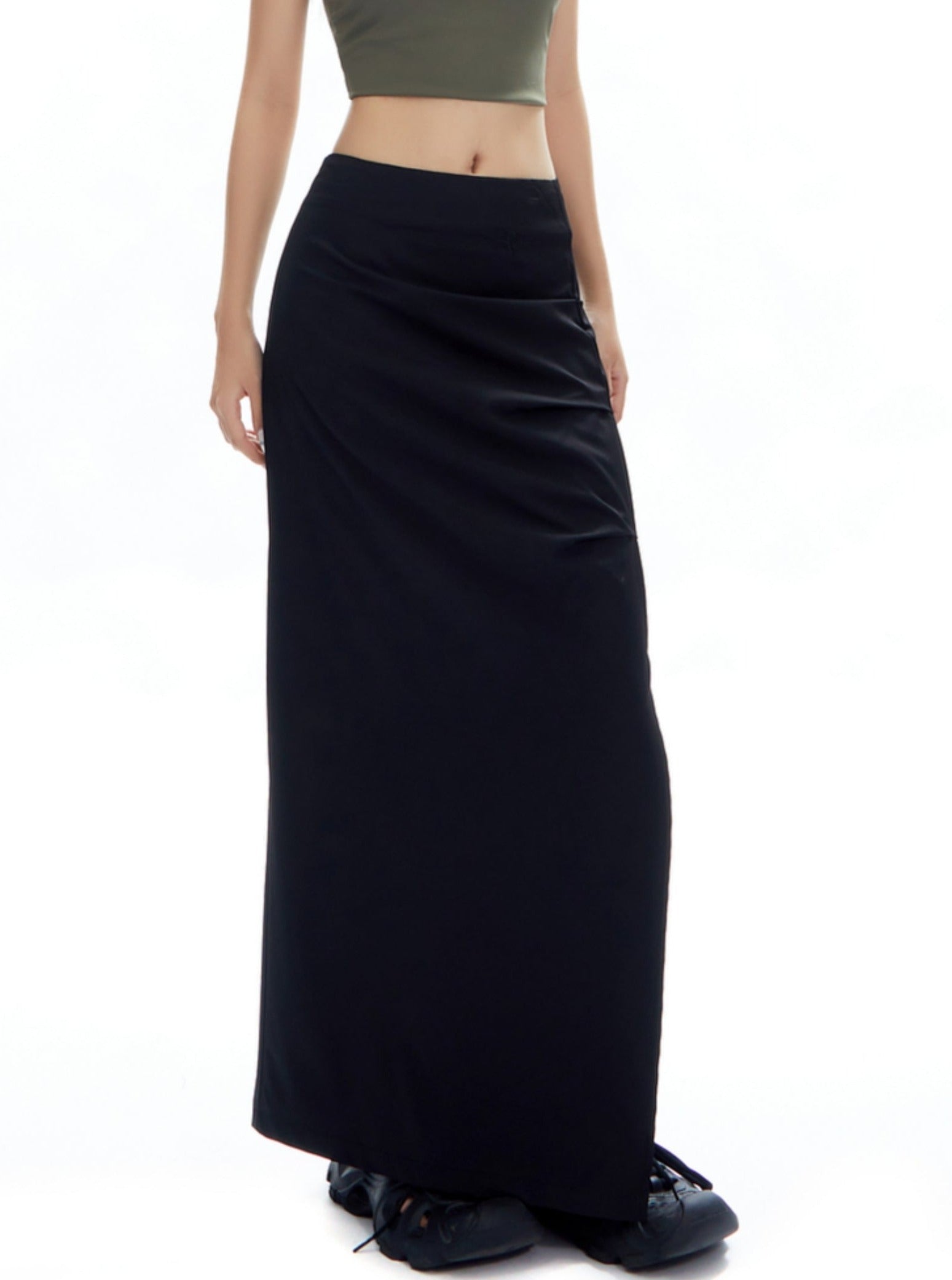 Falda maxi de capas asimétricas