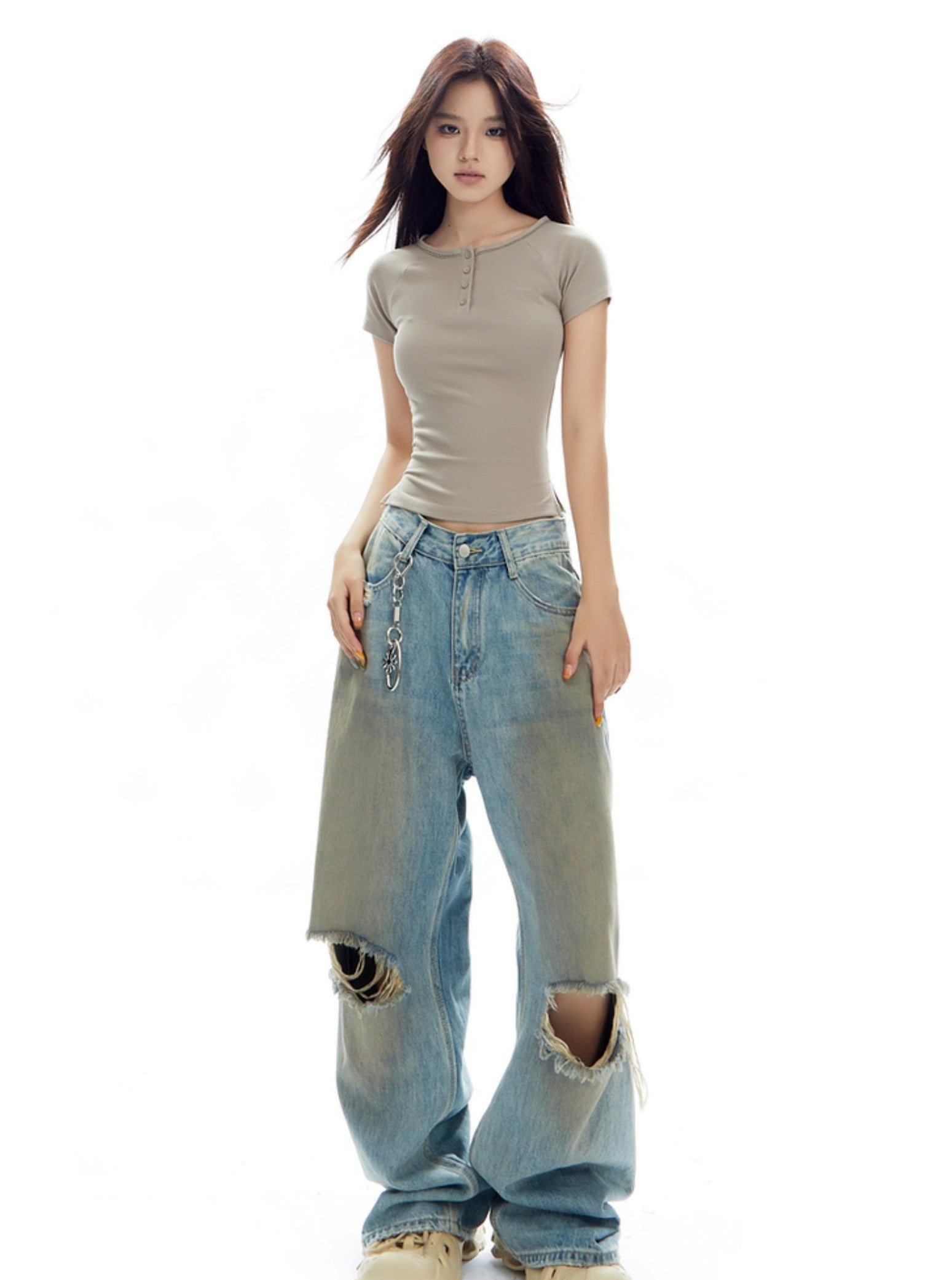 Avena whisper henley tee