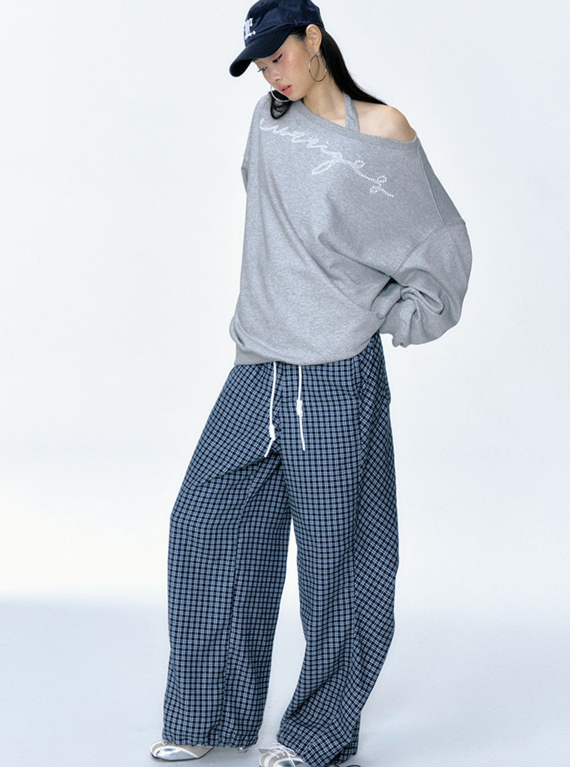 릴렉스핏 체크 라운지 팬츠