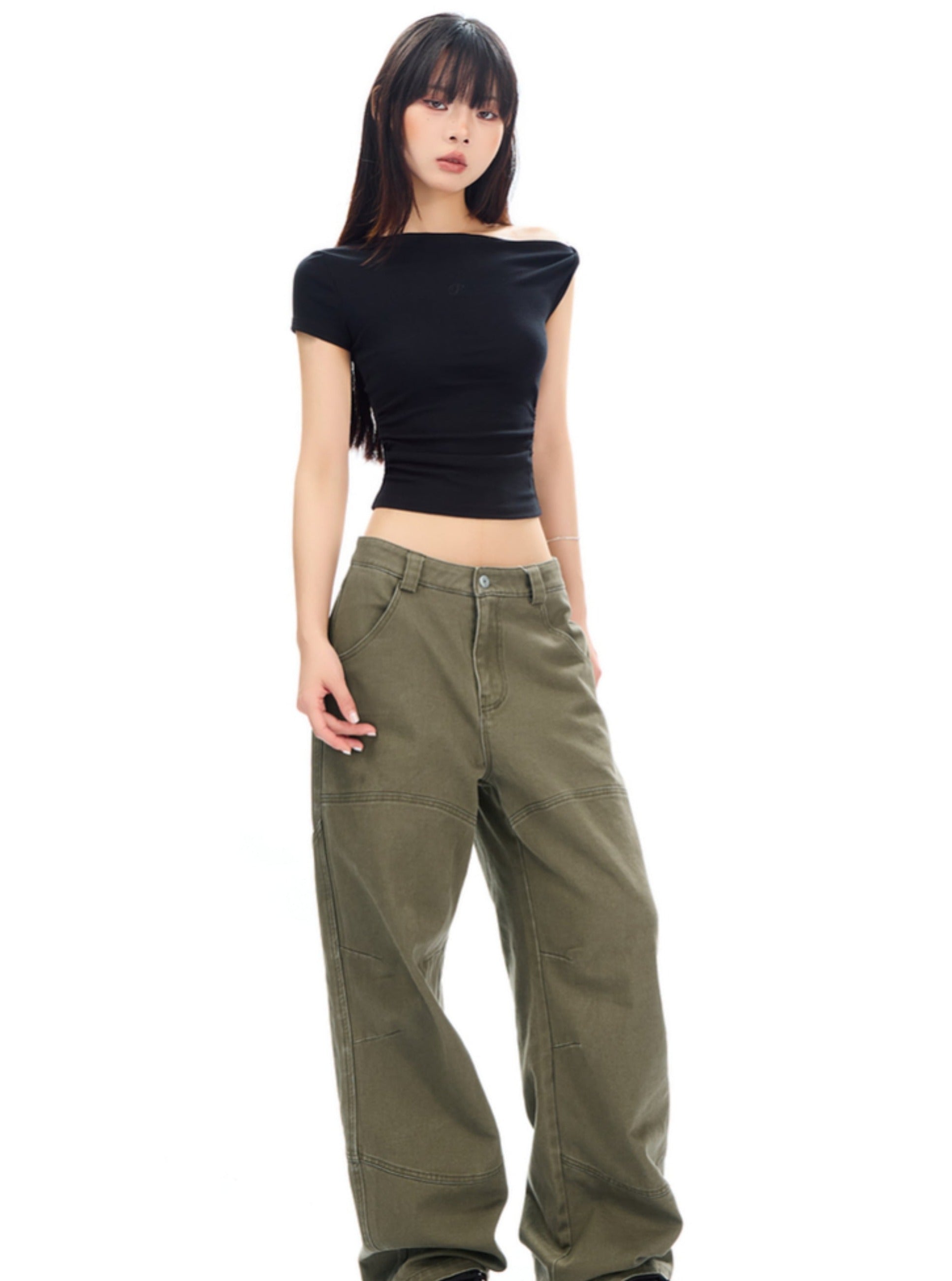 Top de cosecha de contorno elegante