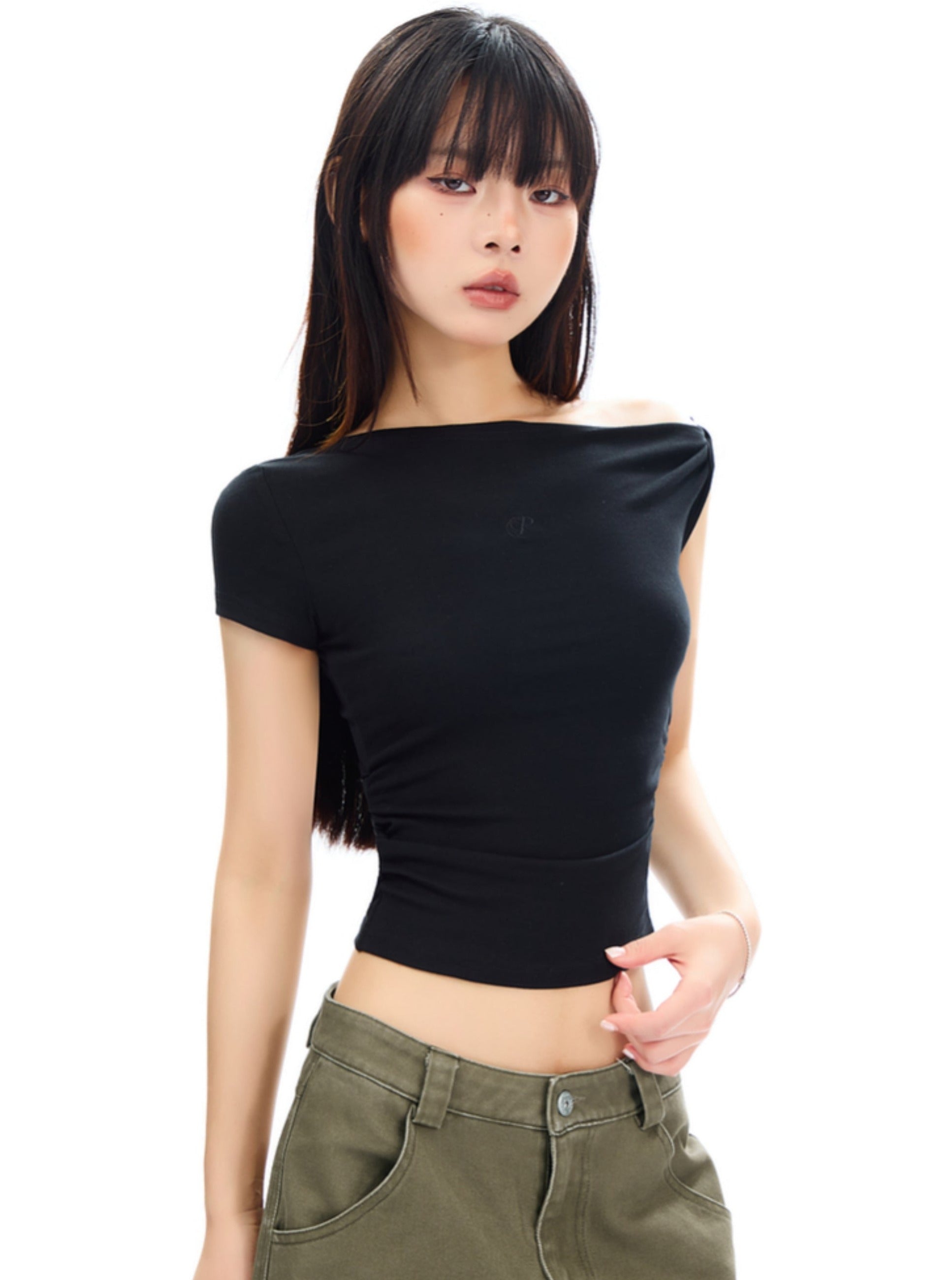 Top de cosecha de contorno elegante