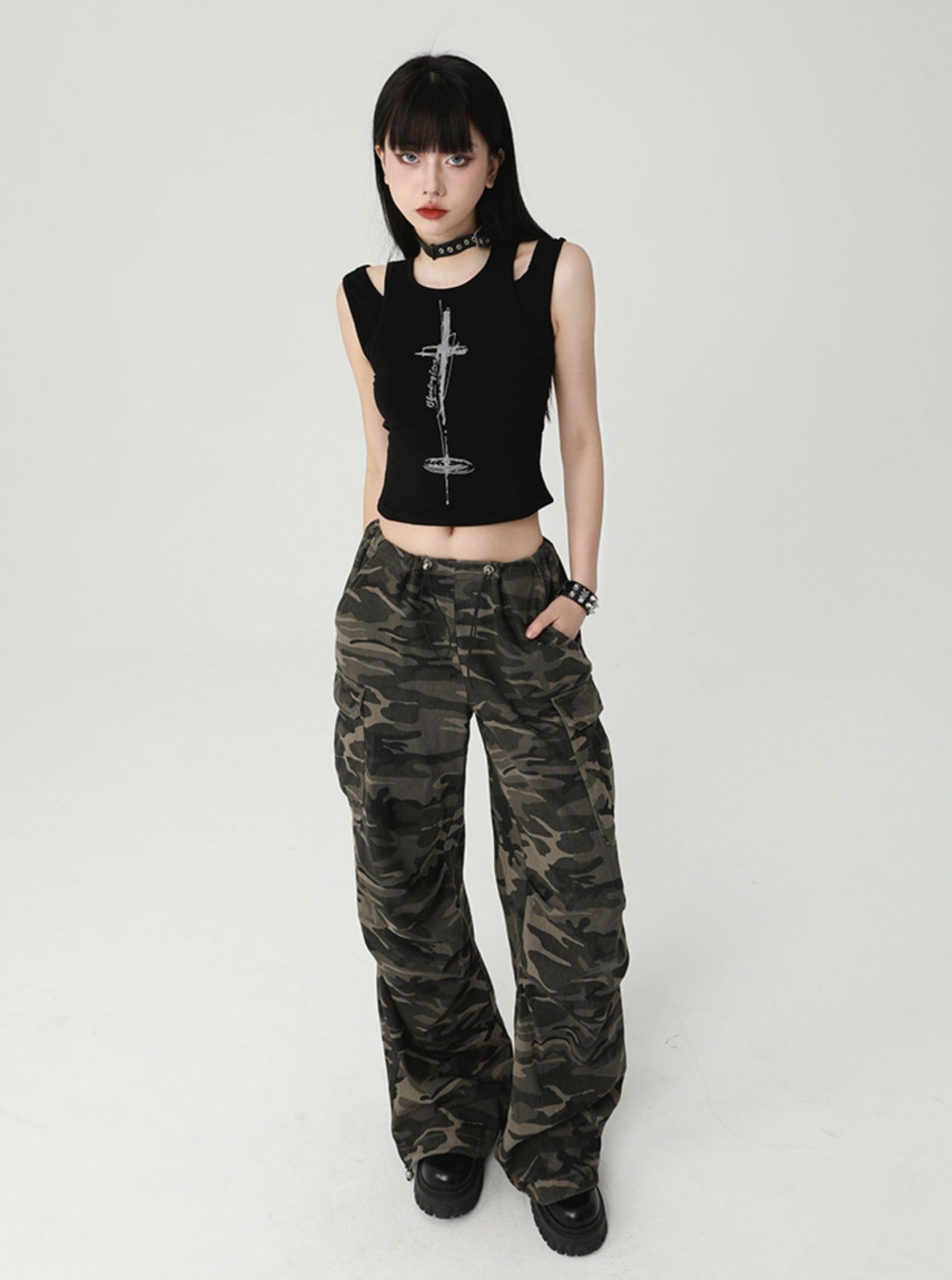 American Sweet And Spicy Suspender Vest Top - chiclara