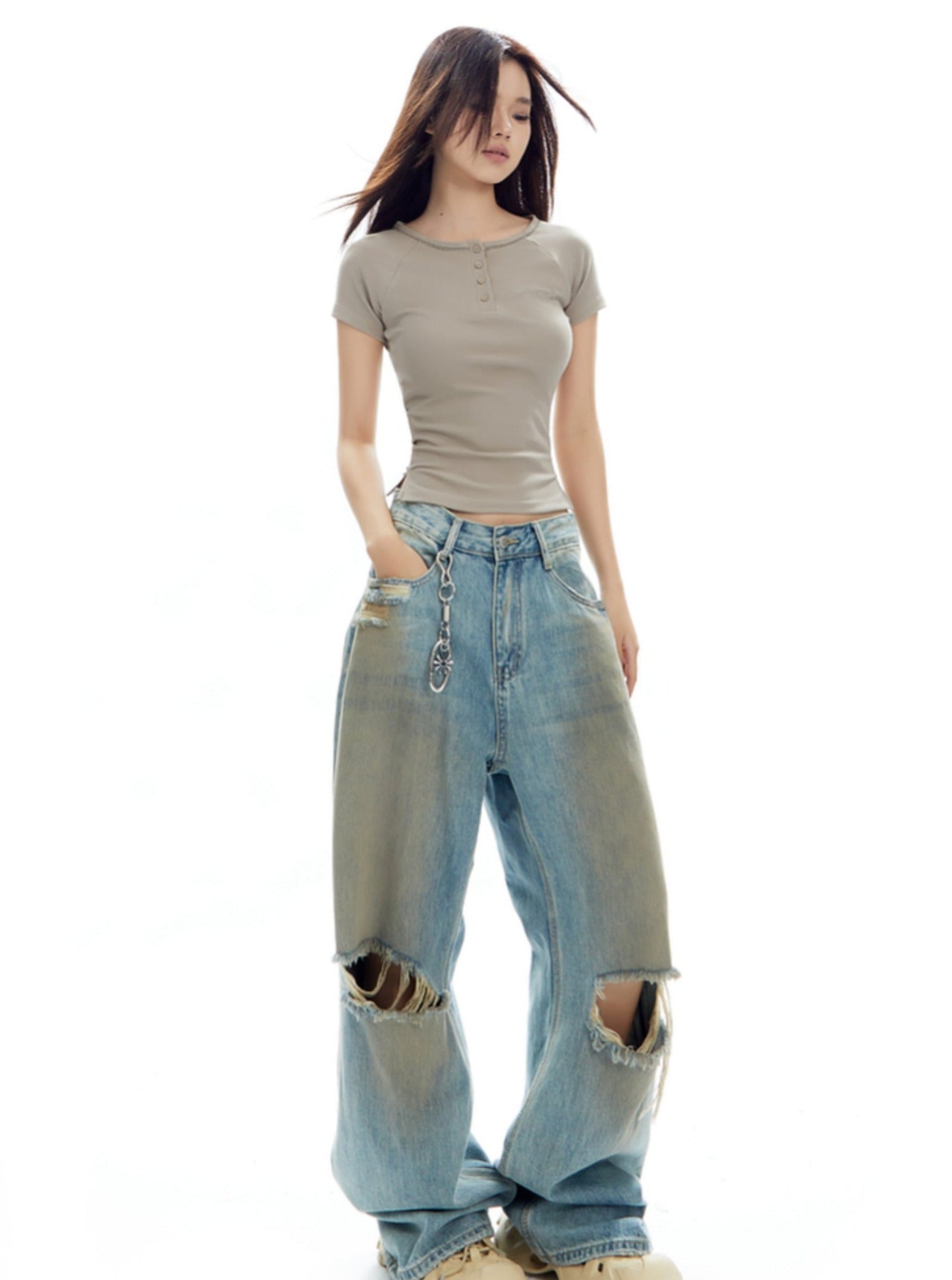 Avena whisper henley tee