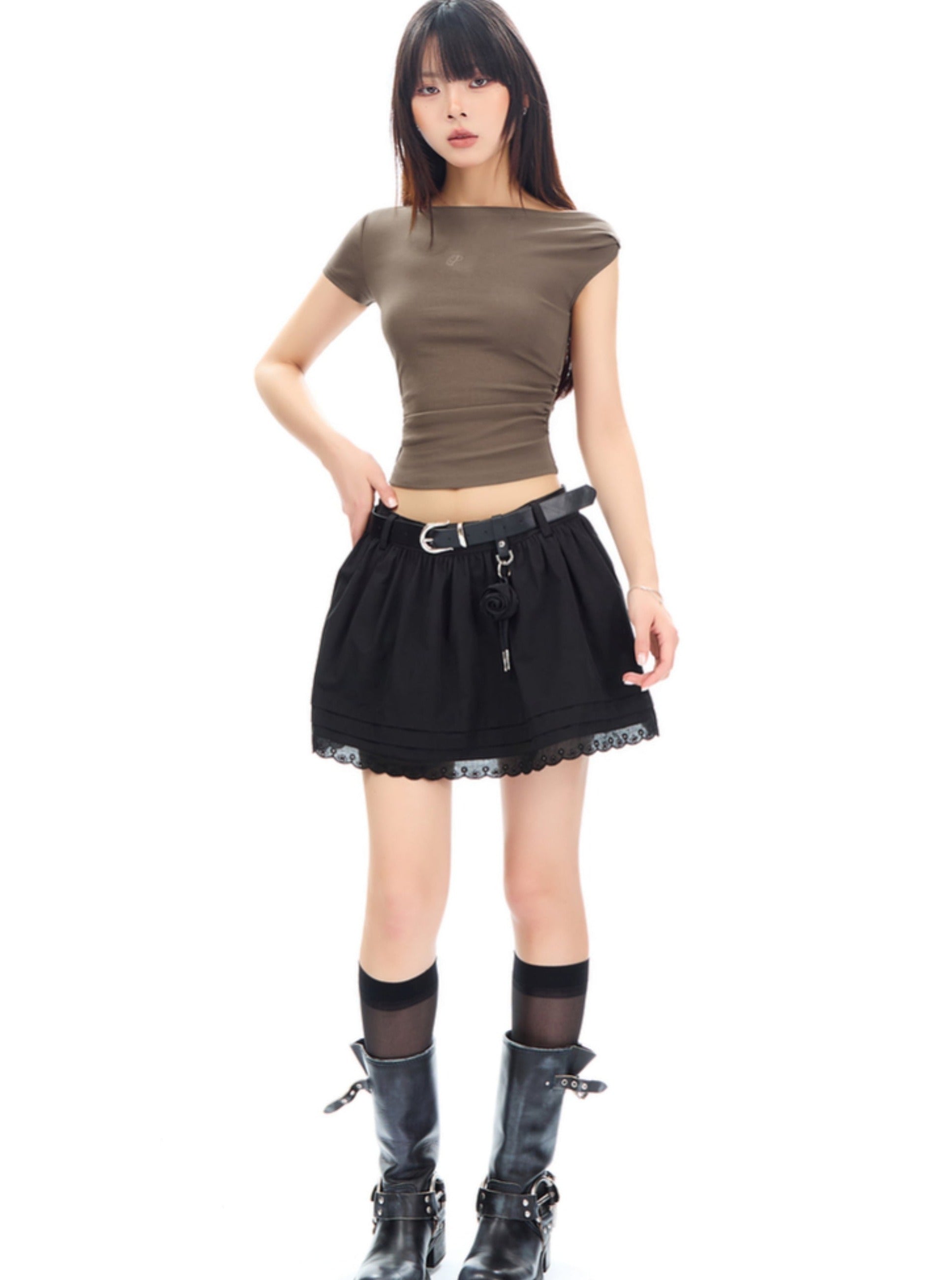Top de cosecha de contorno elegante