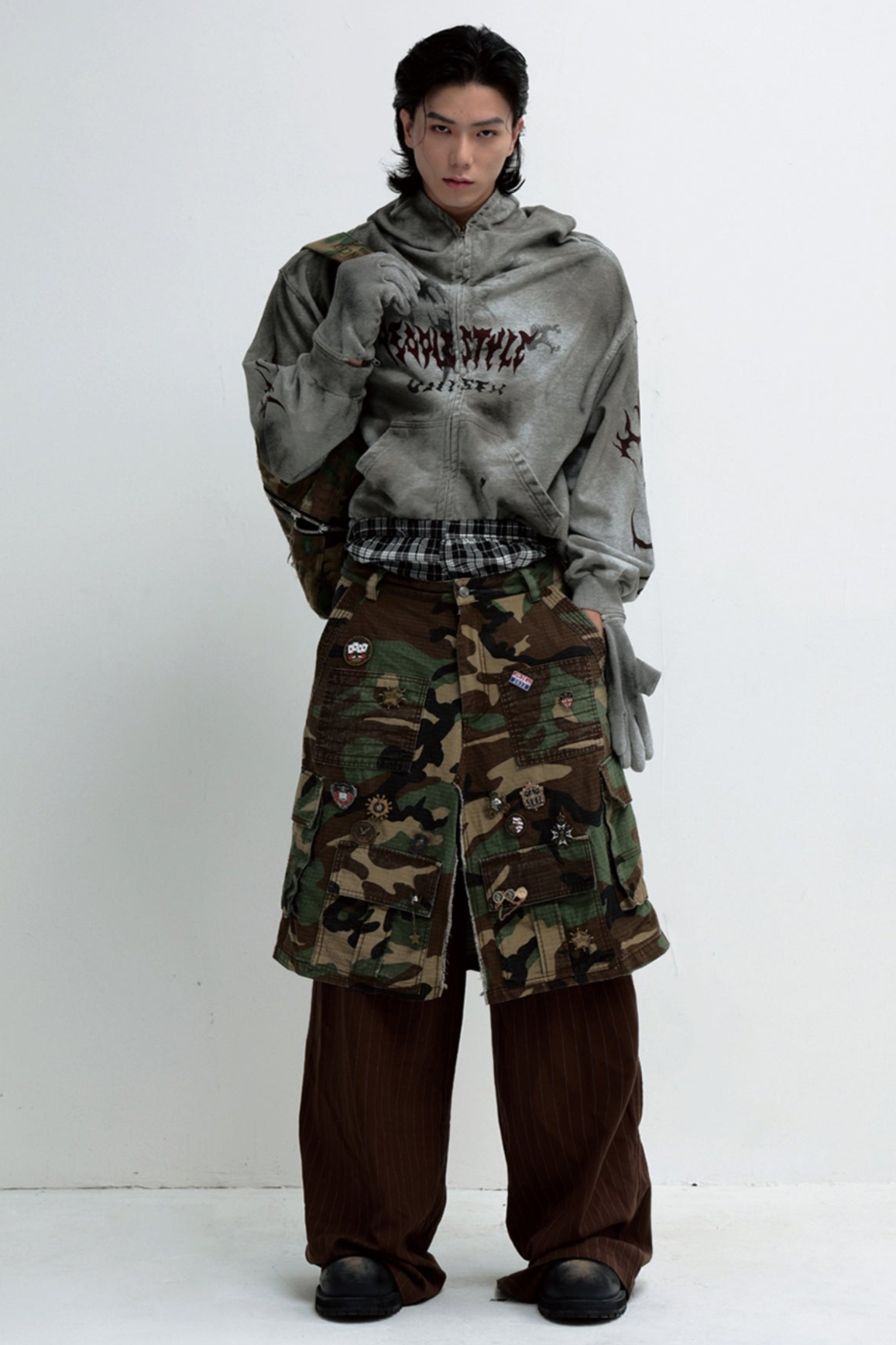 Men's Destruction Loose Cardigan Jacket