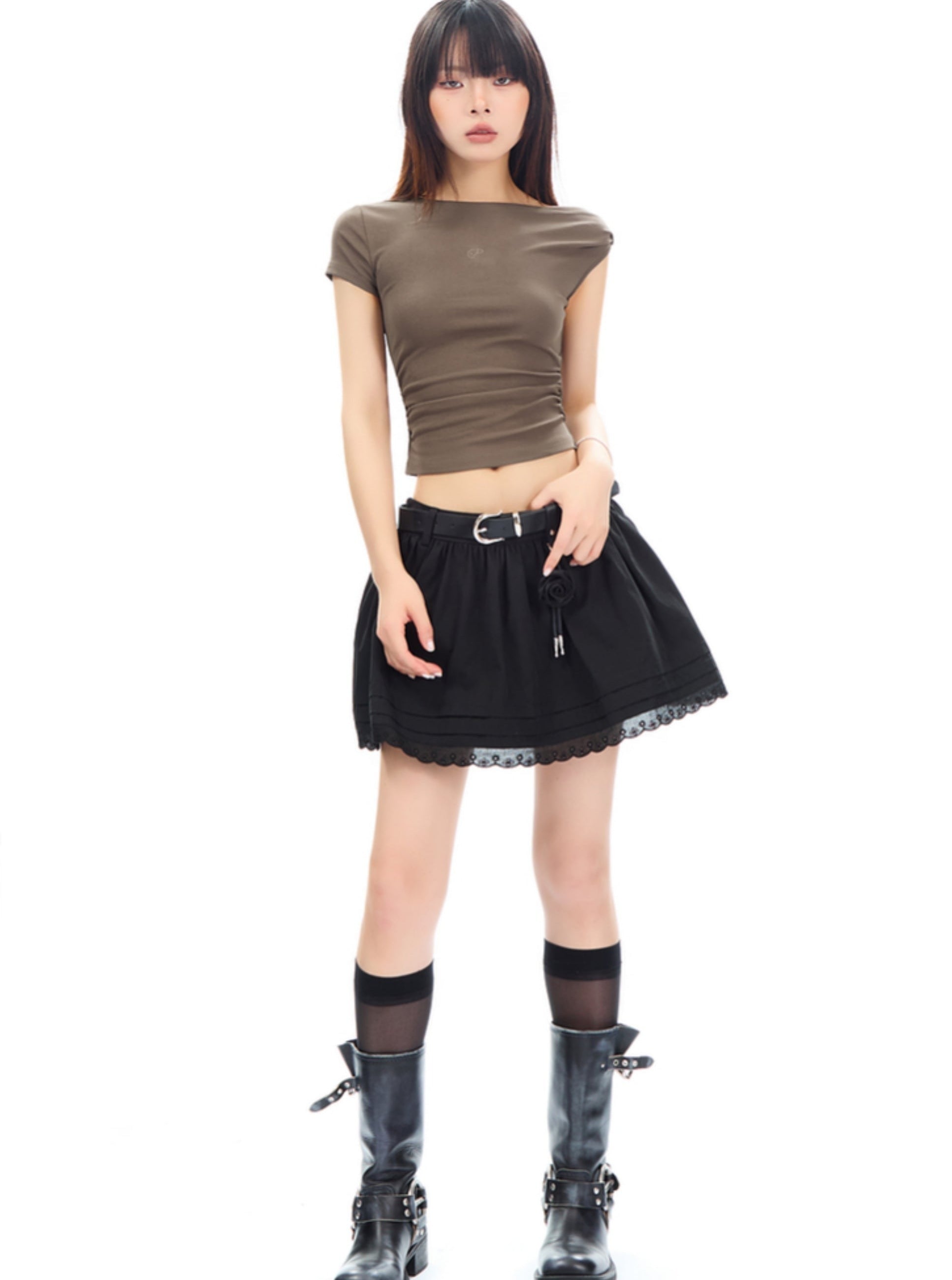 Top de cosecha de contorno elegante