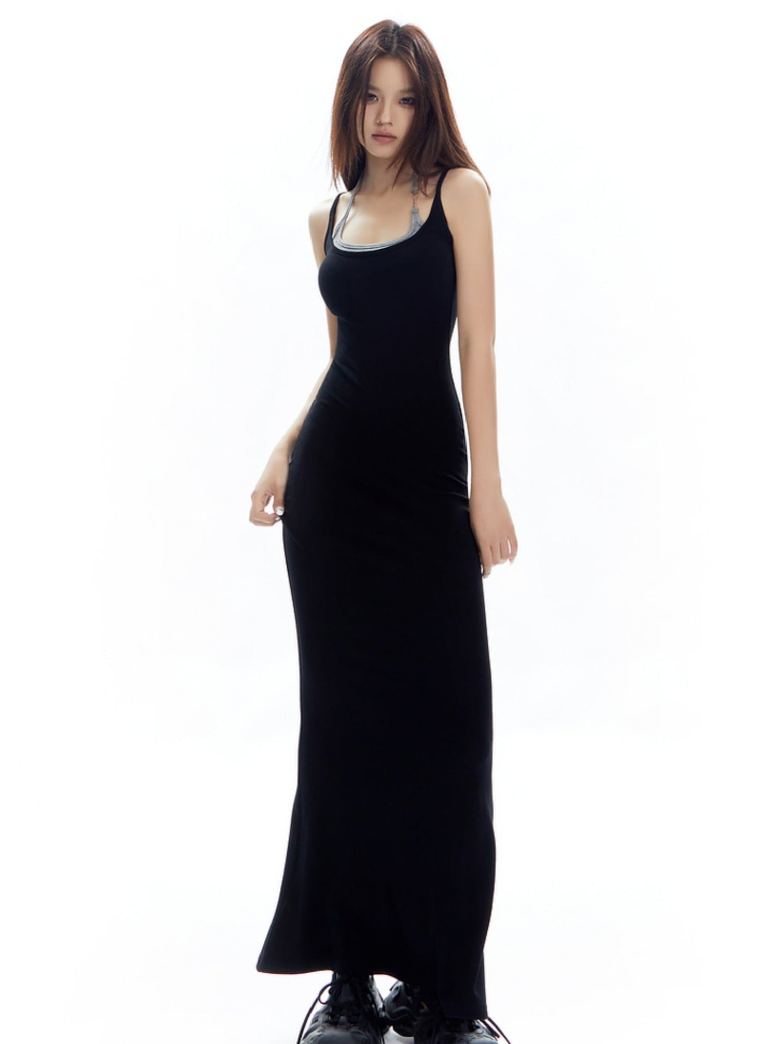 Vestido sin mangas Fodycon Maxi Tank