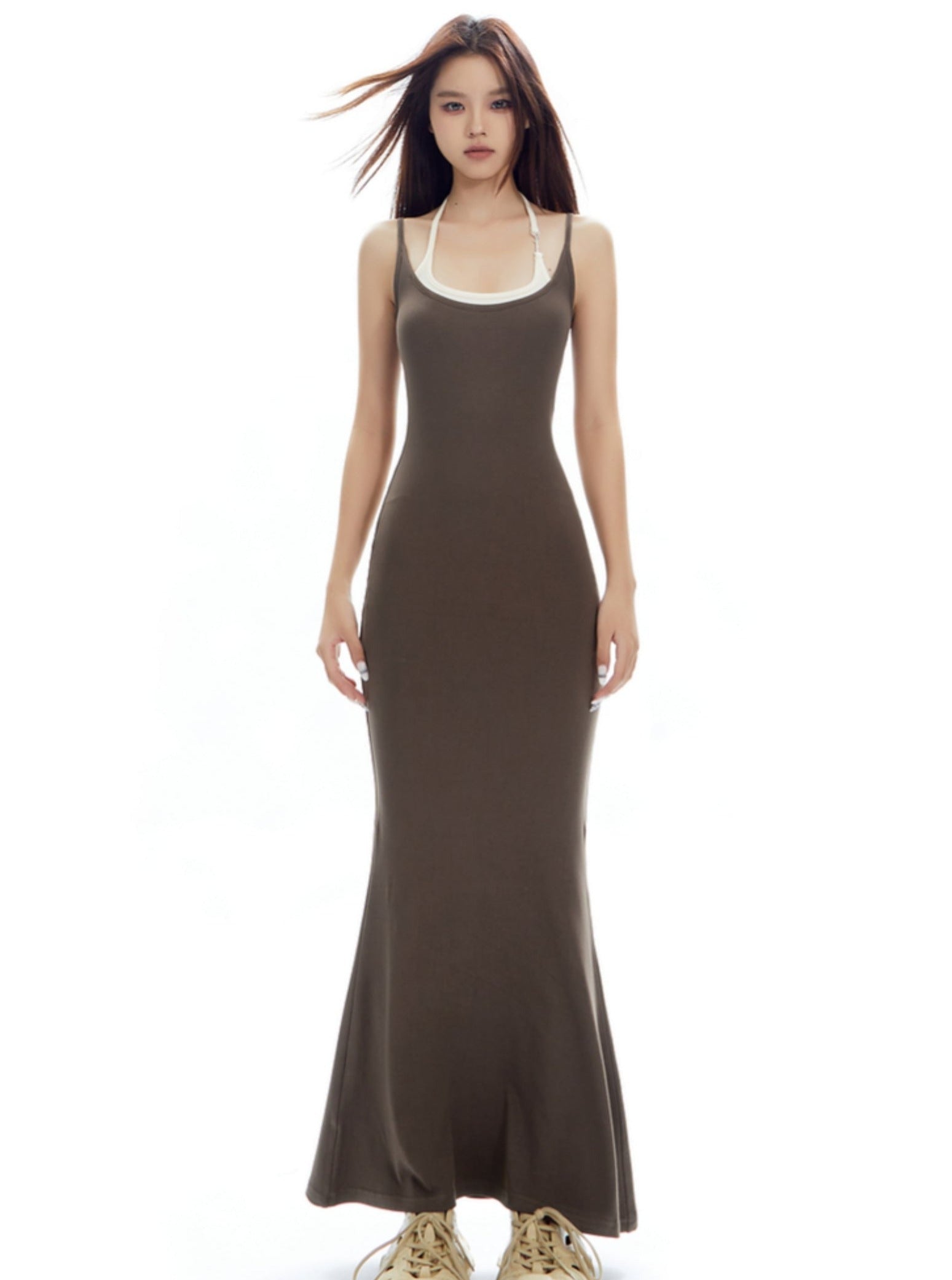 Vestido sin mangas Fodycon Maxi Tank