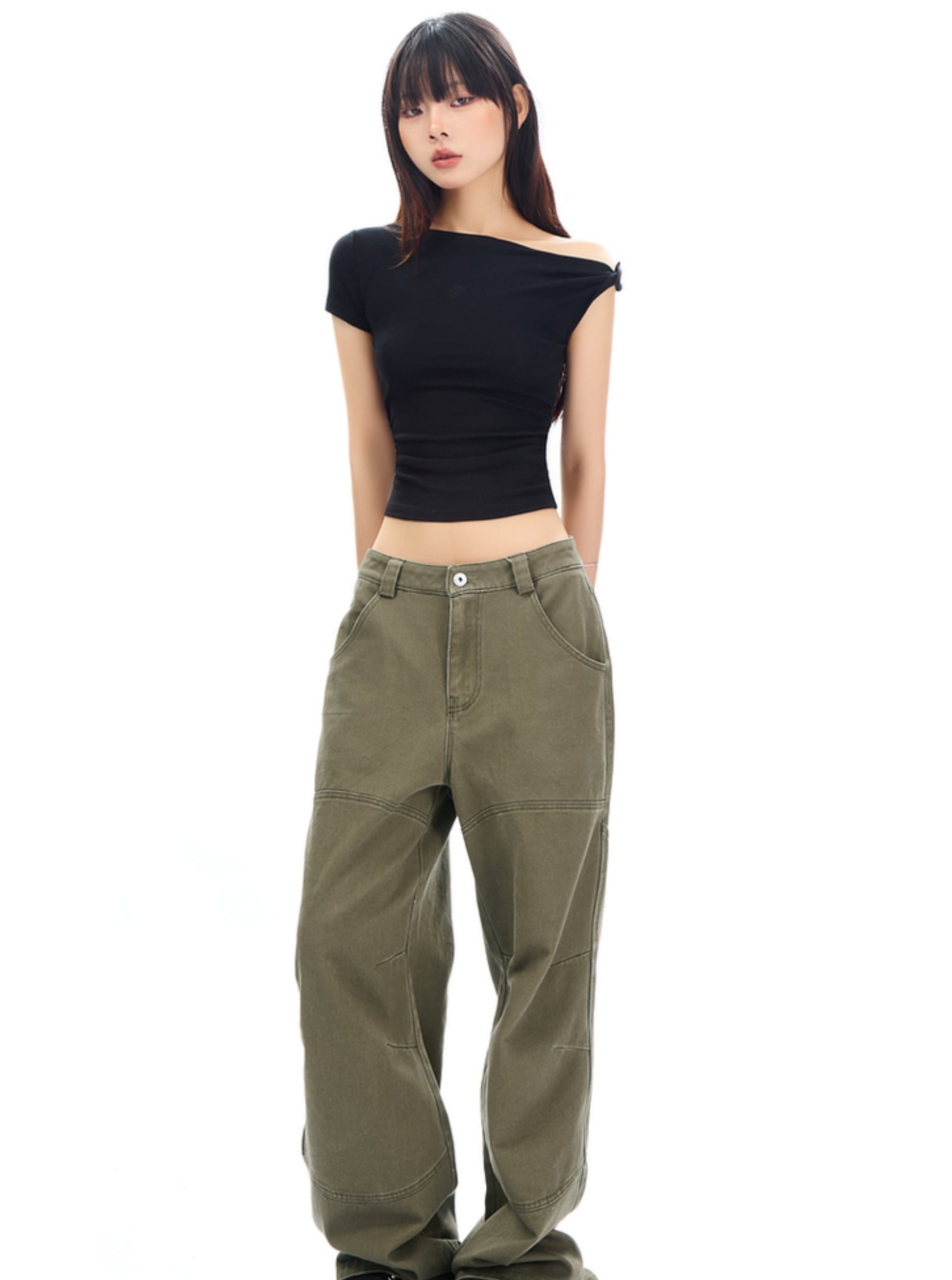 Top de cosecha de contorno elegante