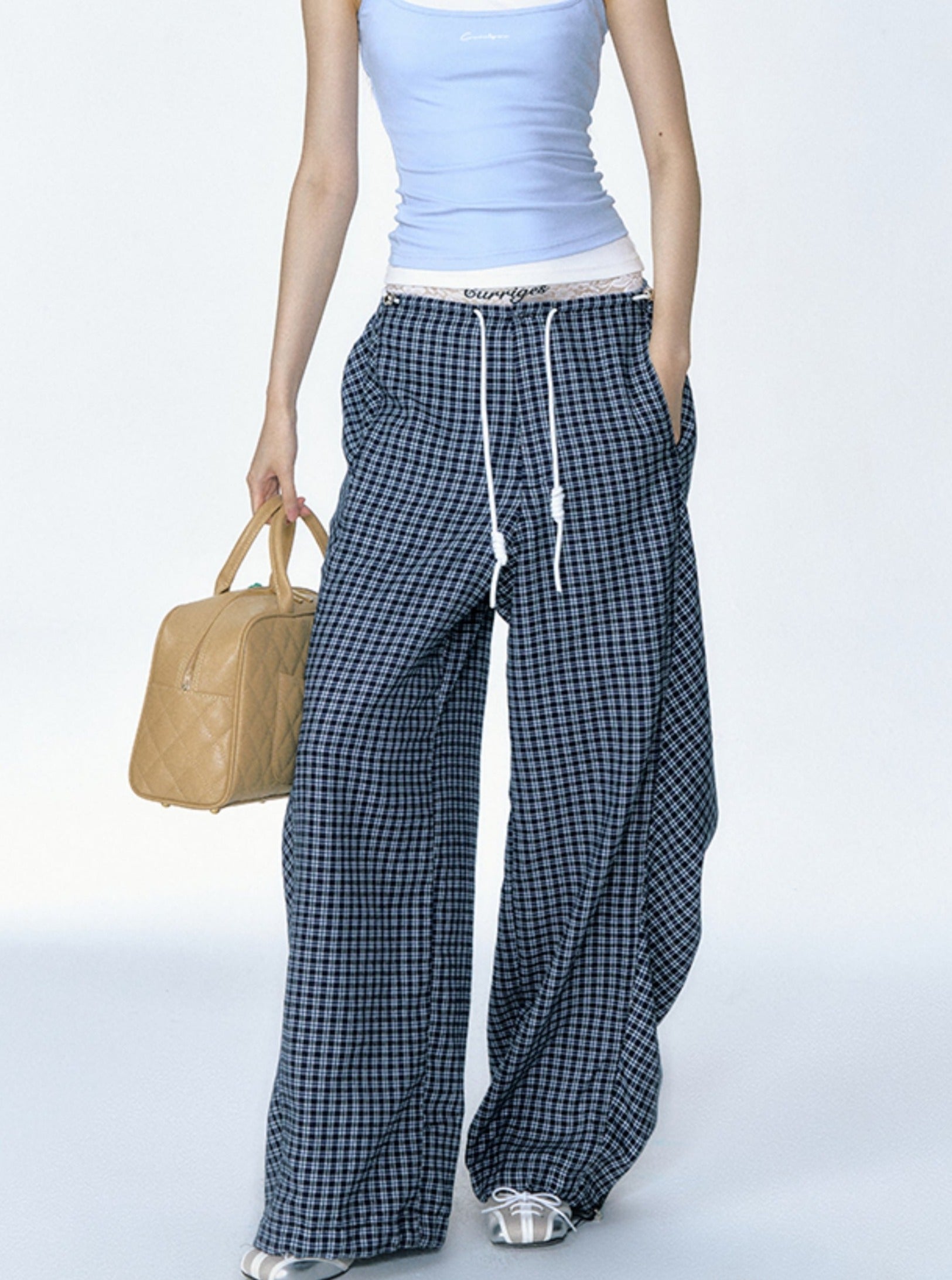 릴렉스핏 체크 라운지 팬츠