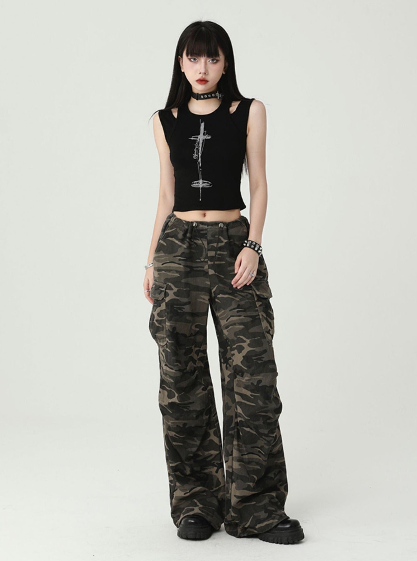 American Sweet And Spicy Suspender Vest Top - chiclara