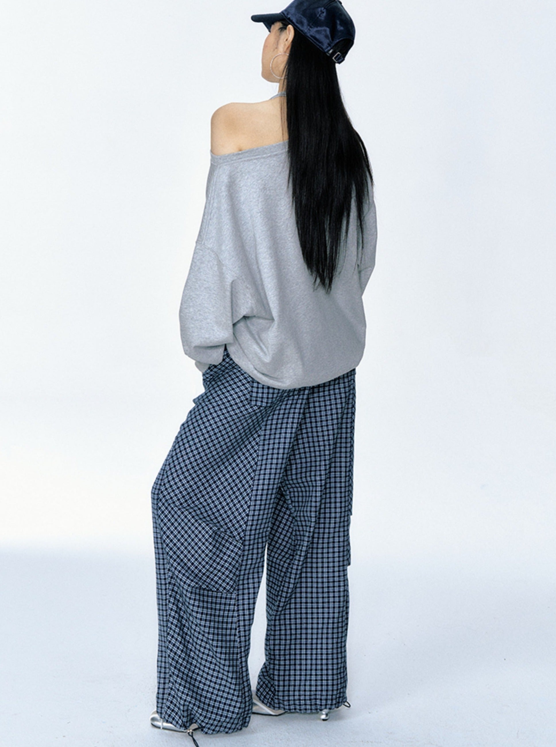 릴렉스핏 체크 라운지 팬츠