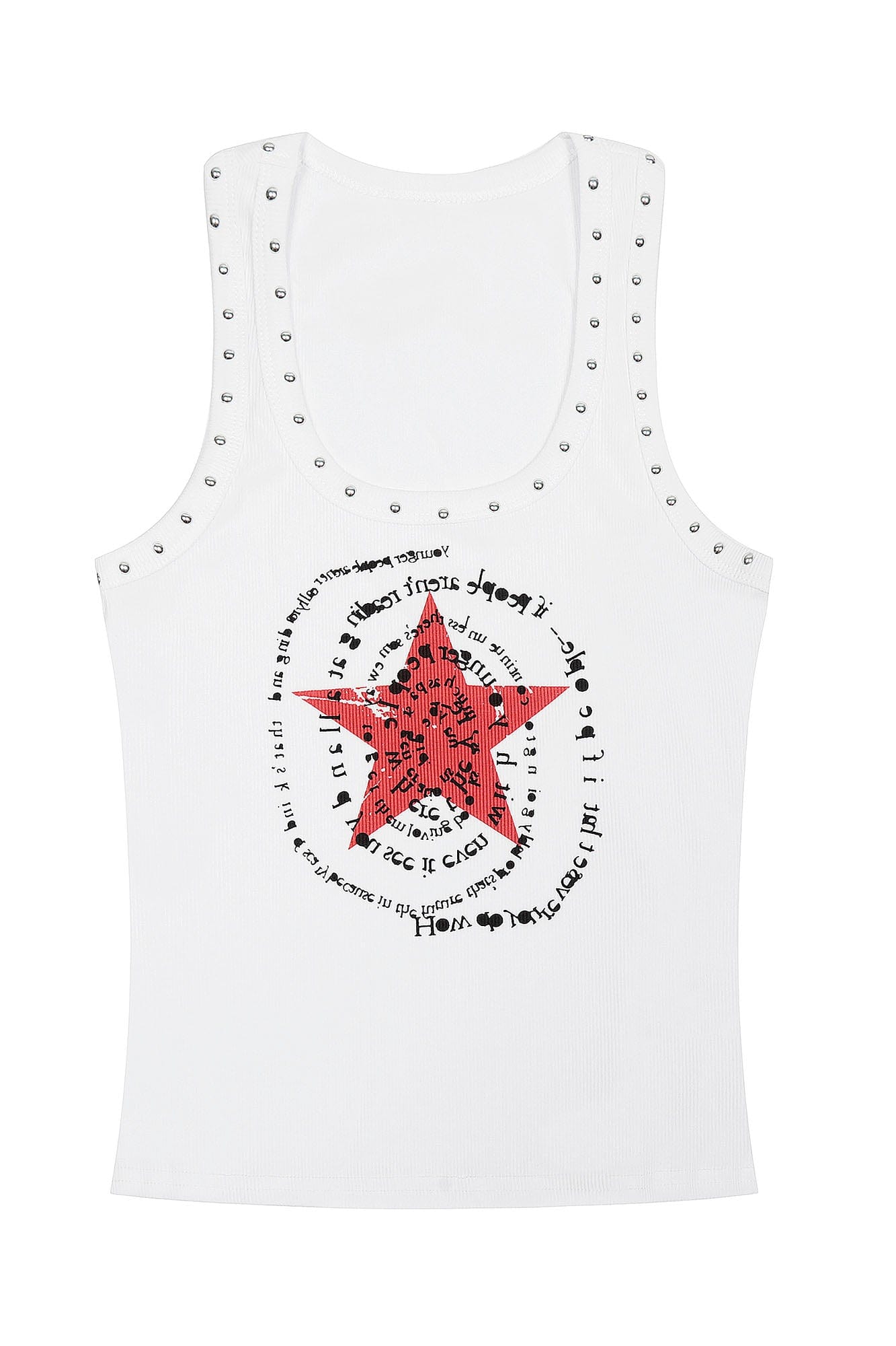 Studded Star Graphic Tank Top