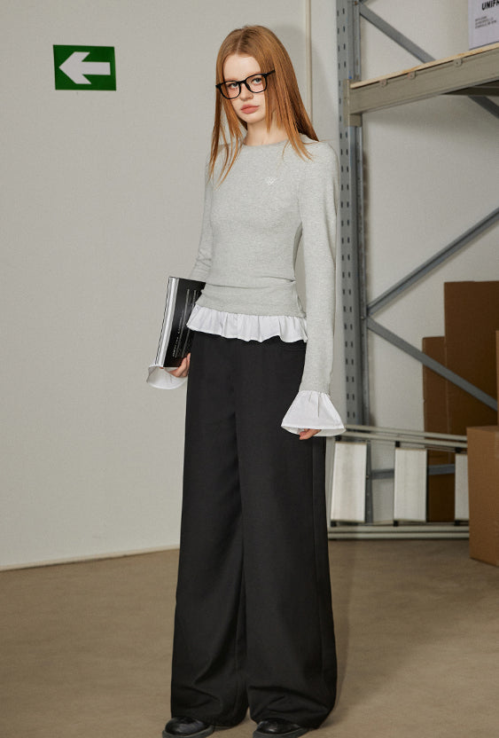 Fake Two-piece Long Sleeve T-shirt