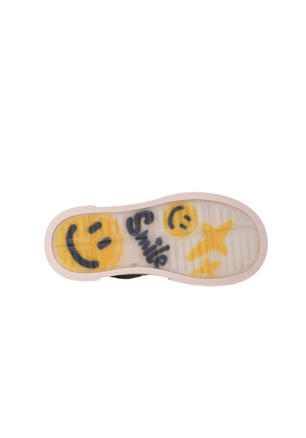Beige Smile Panel Platform Sneakers - View 8