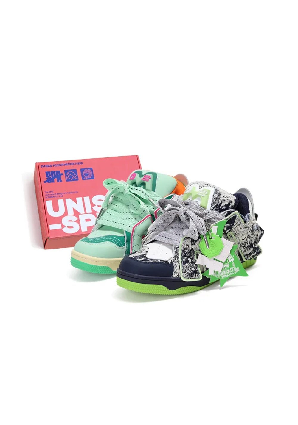 Blue Whirlwind Duotone Skate Sneakers