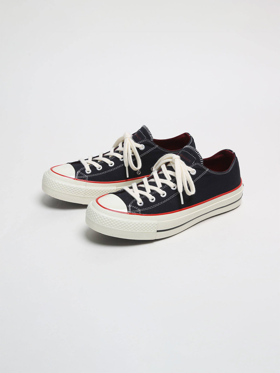 Black Bat Print Platform Canvas Sneakers - View 4