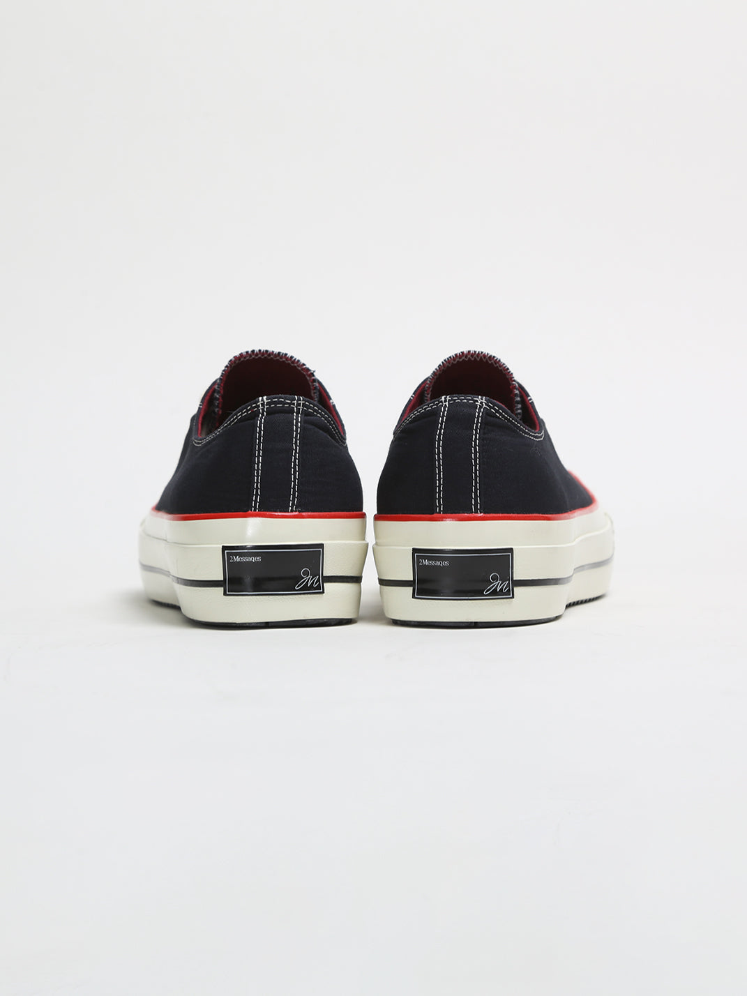 Black Bat Print Platform Canvas Sneakers - View 6