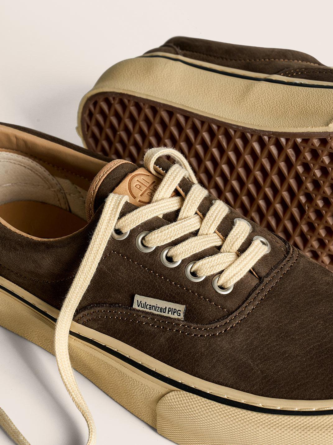 Black Distressed Leather Canvas Low-Top Sneakers - View 17