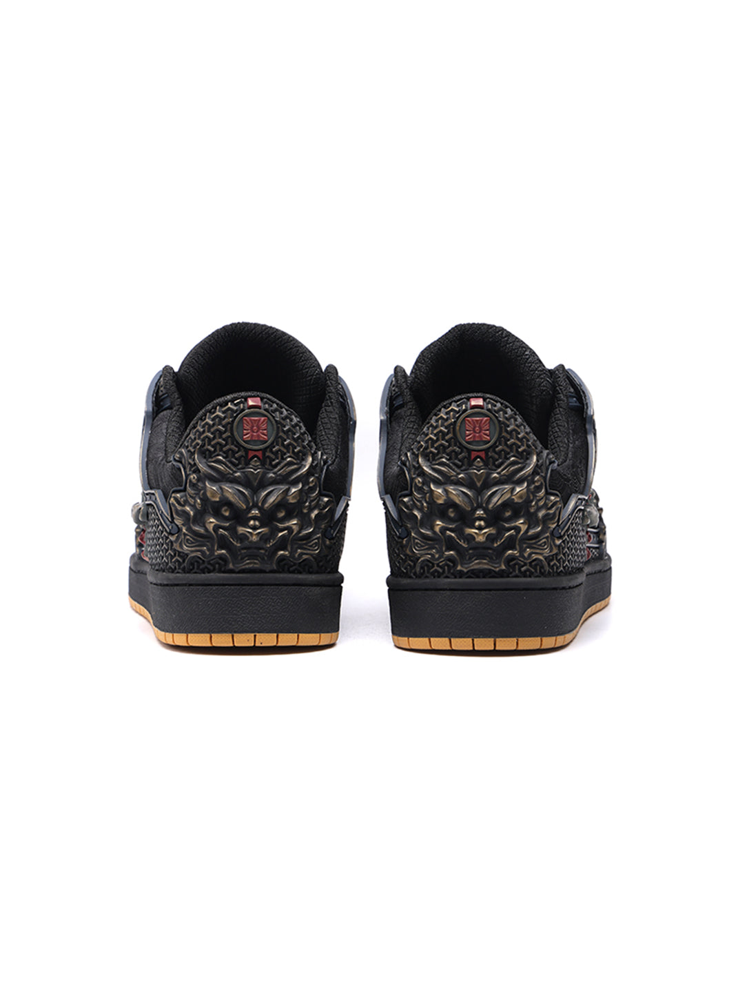 Black Dragon Embroidered Low-Top Sneakers - View 14