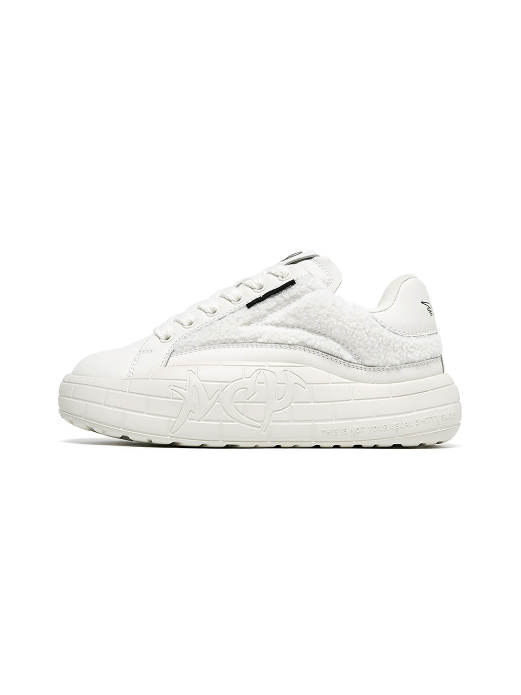Black Fleece-Panel Platform Sneakers - View 14