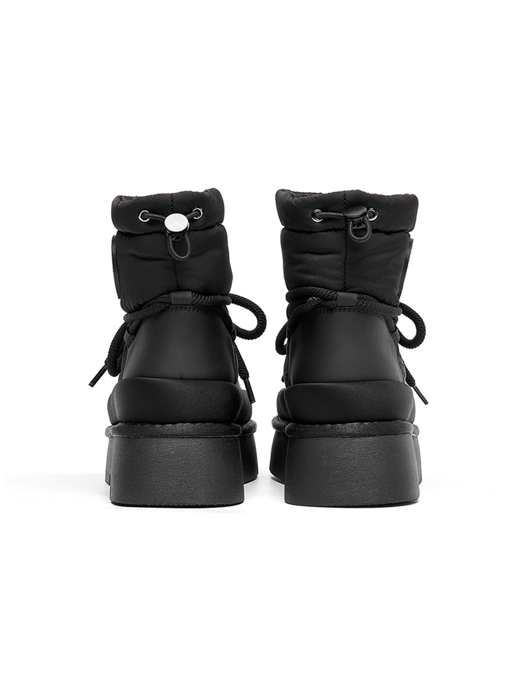 Black Padded Platform Ski Boots - View 10