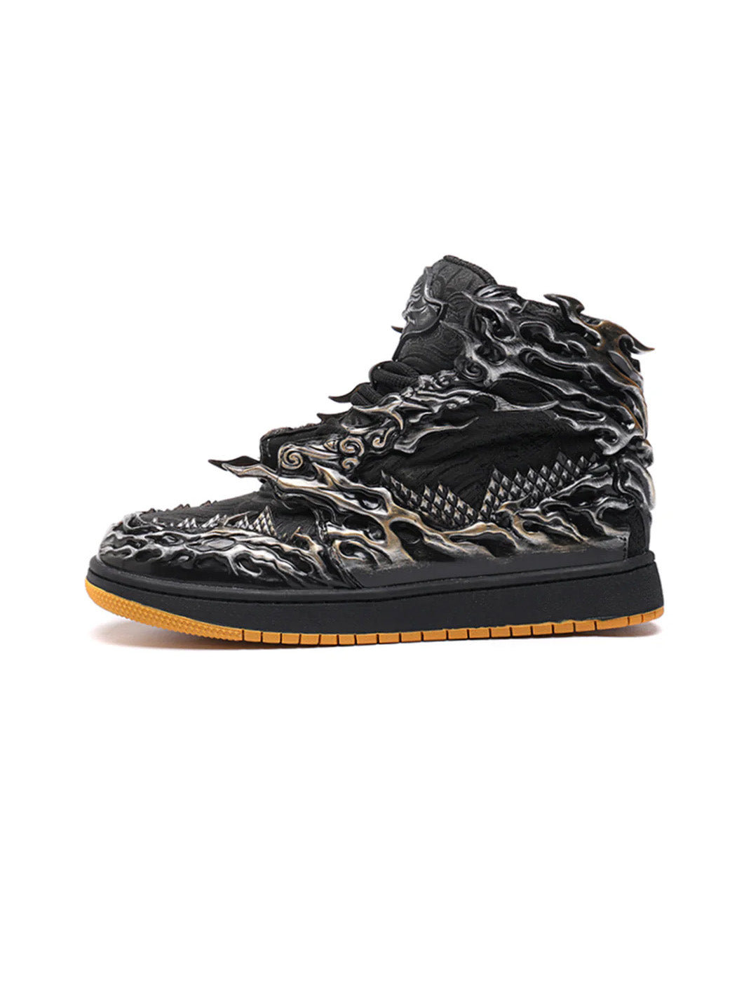 Black Silver Wukong Cloud Relief High-Top Sneakers