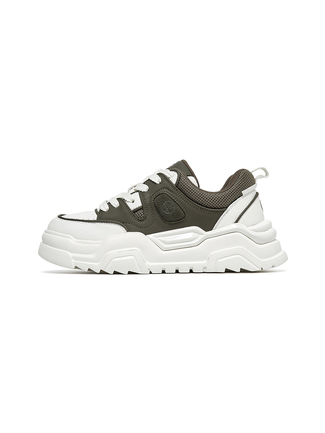 Black White Cutout Platform Sneakers - View 19