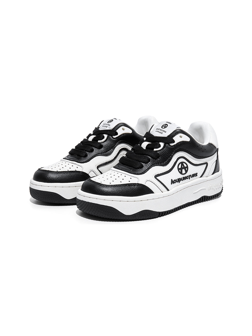 Black White Logo Skate Sneakers - View 4