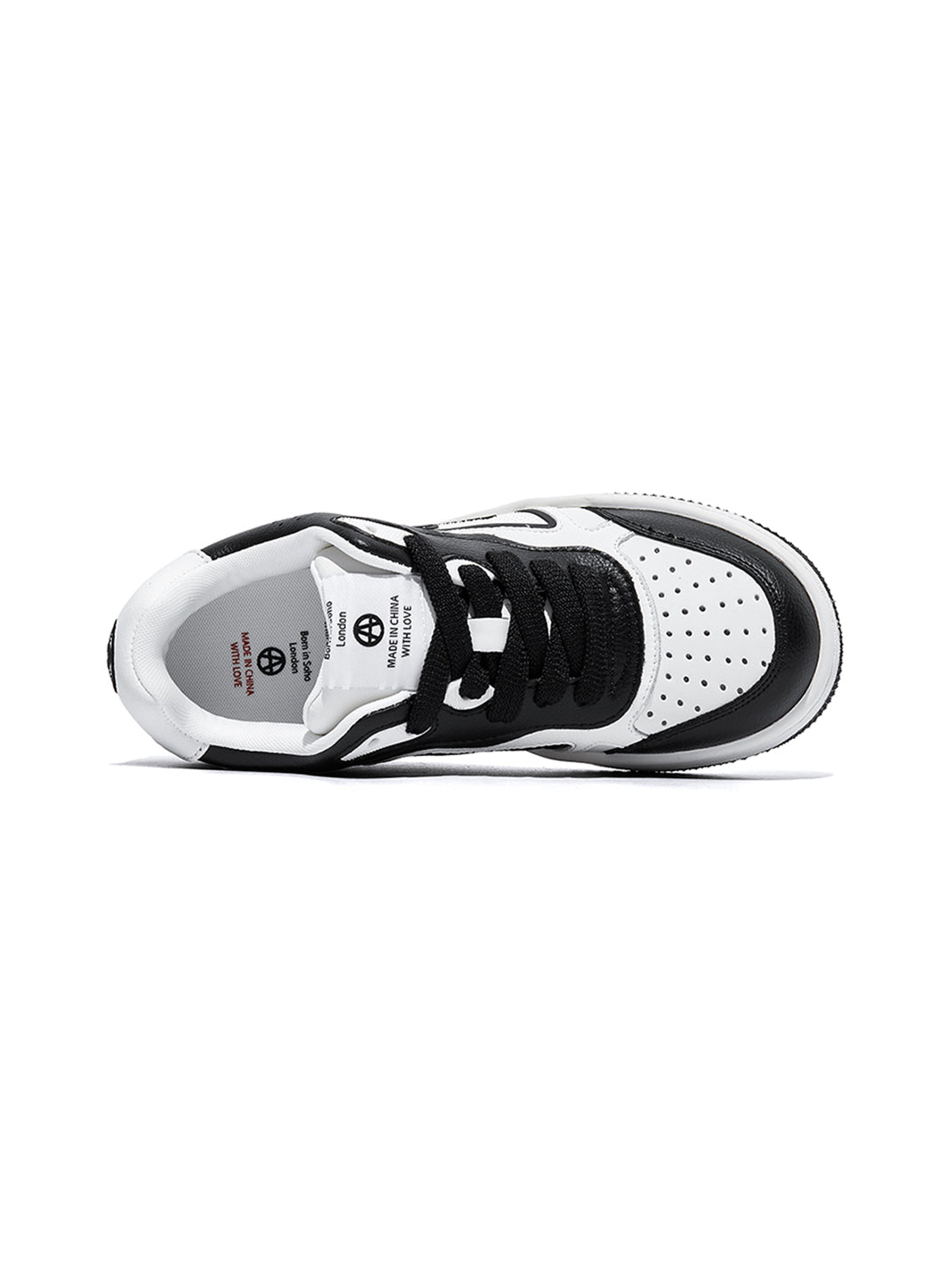 Black White Logo Skate Sneakers - View 8