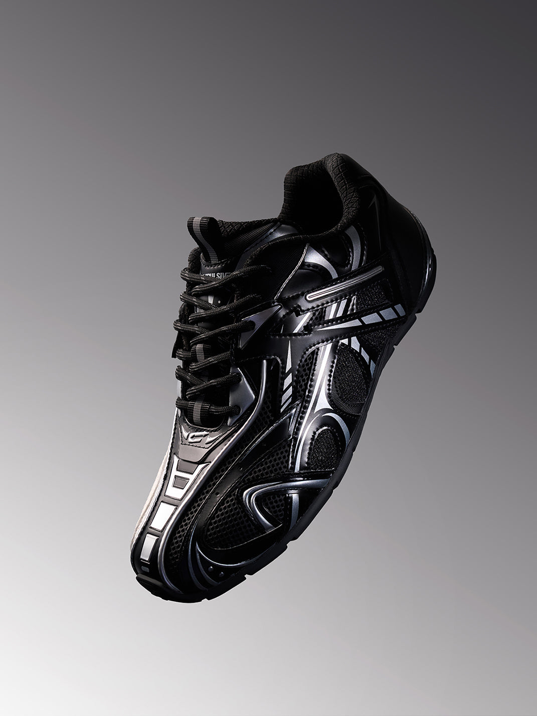 Black Yin-Yang Tech Runner Sneakers - View 5
