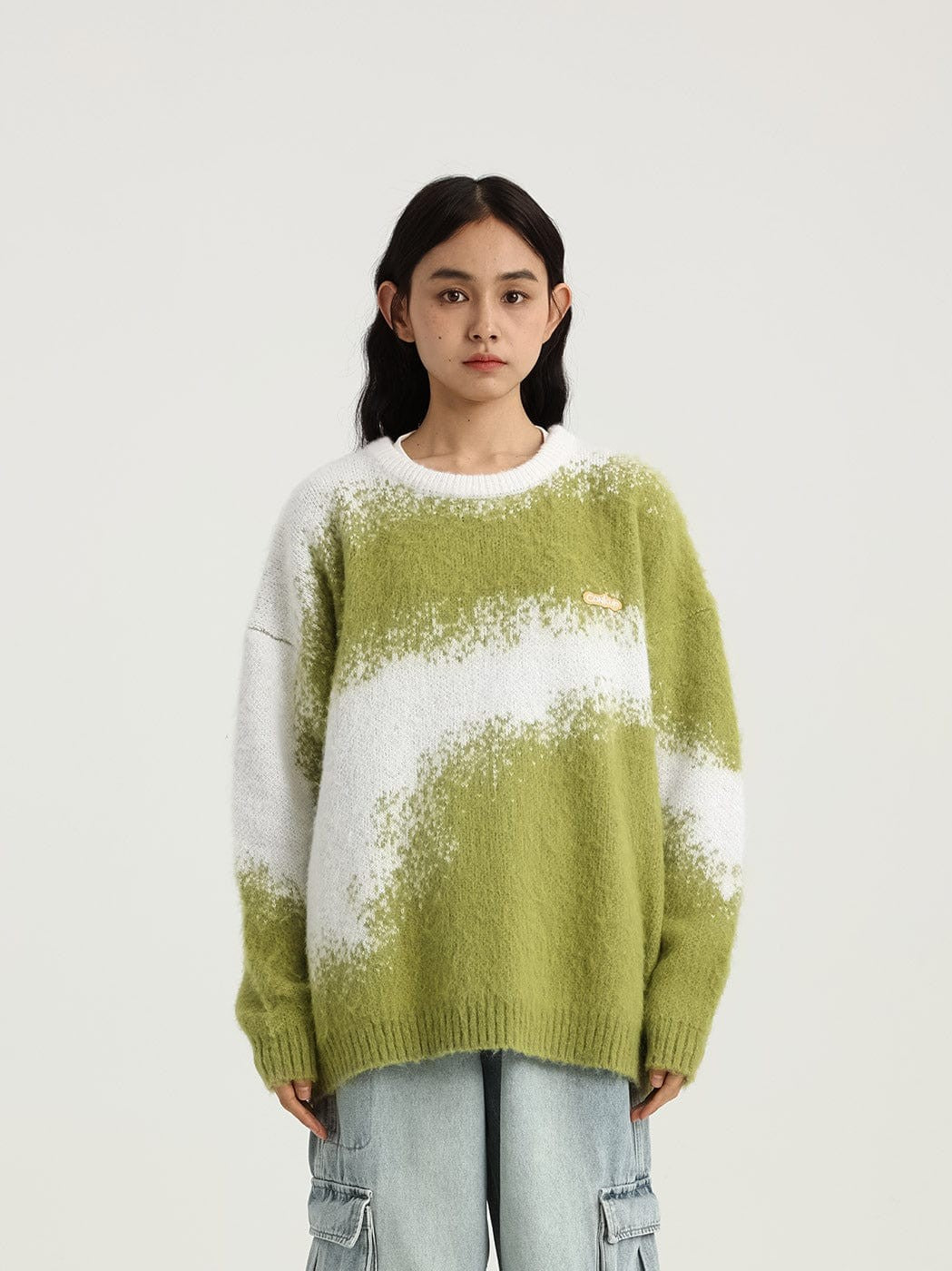 Abstract Pattern Knit Sweater