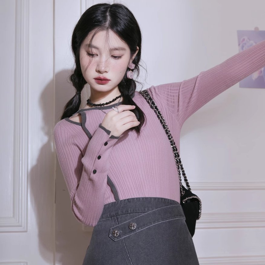 Chemise à côte de lilas