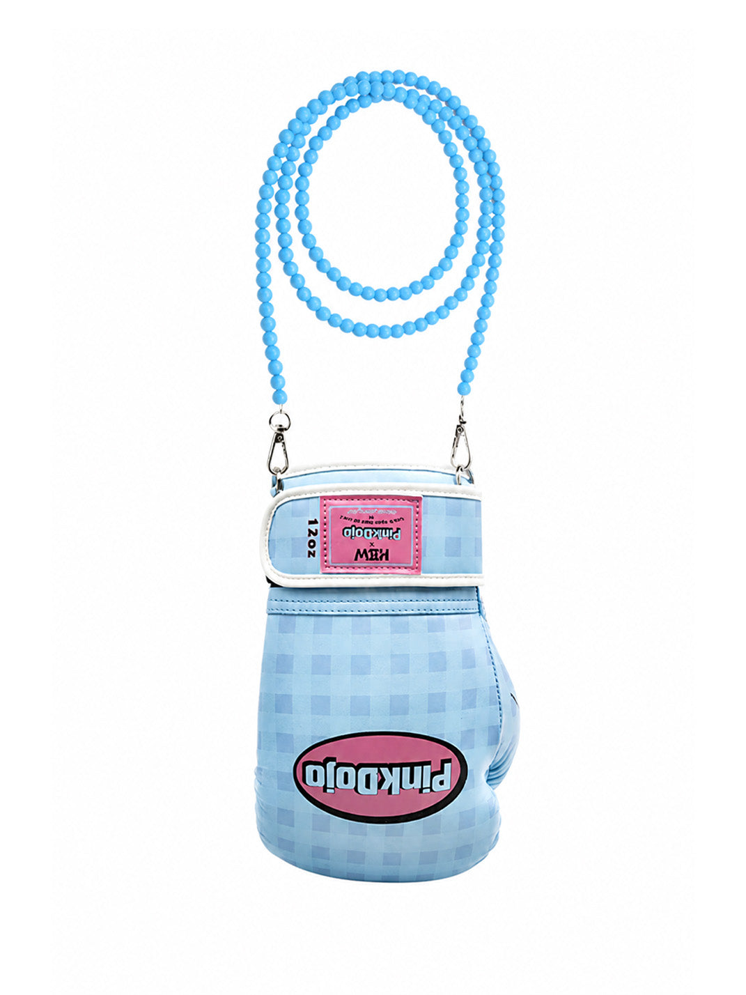 Boxing-Glove Plaid Beaded-Strap Mini Bag — product view 6