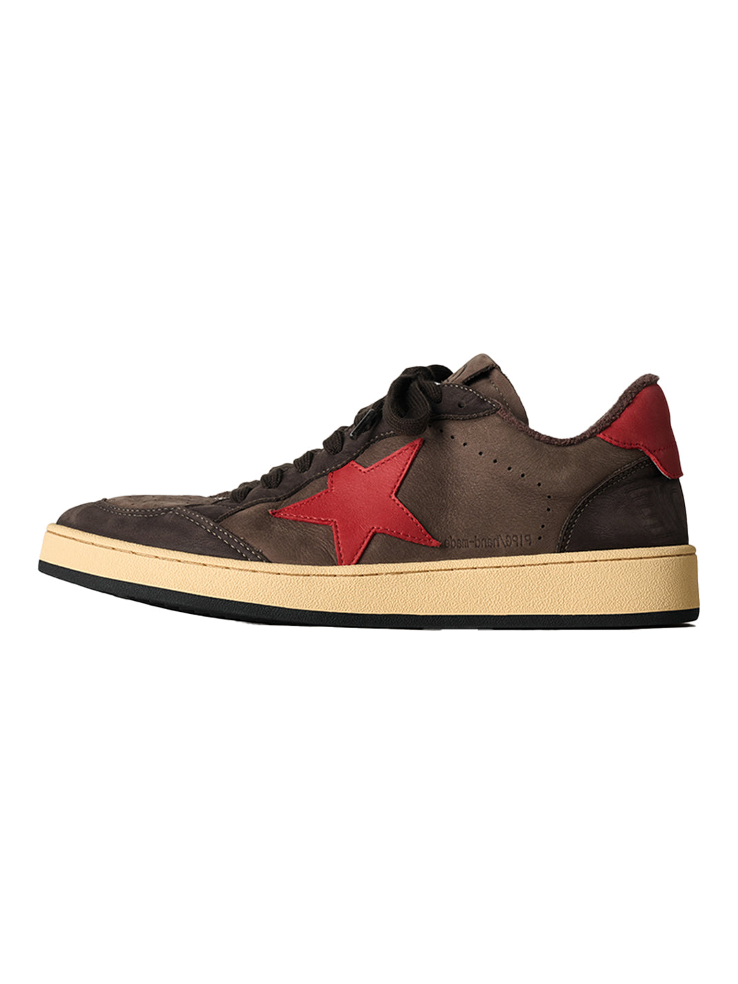 Brown Star Panel Retro Low-Top Sneakers - View 12