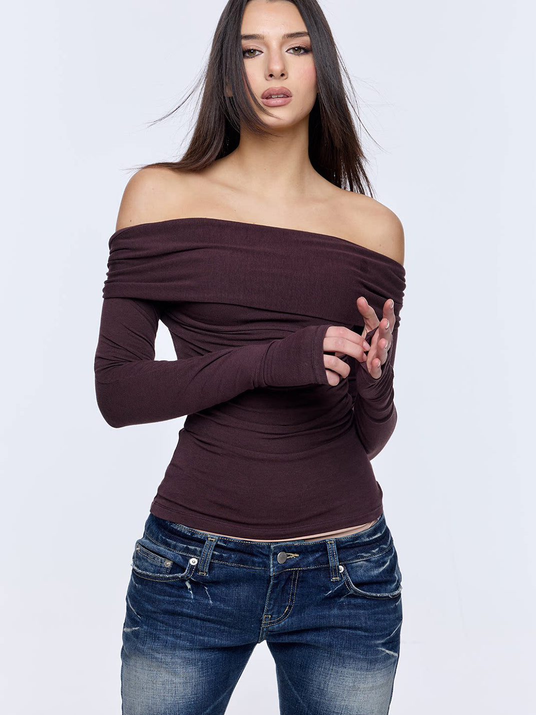 Layered Waist-Cinching Wool-Blend Top - View 5