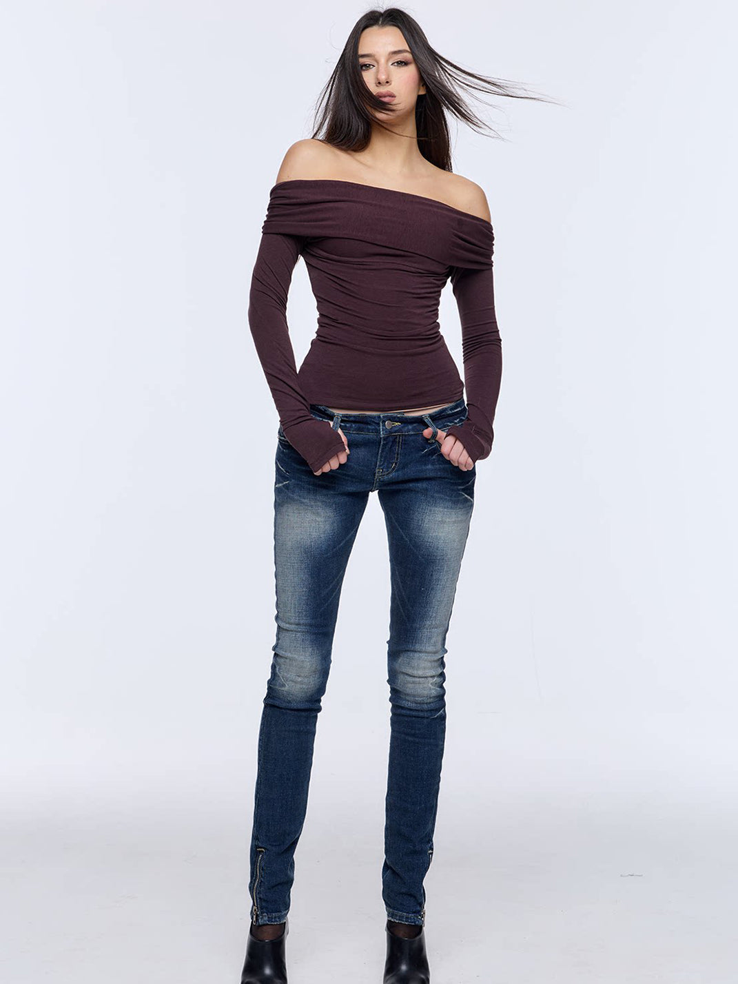 Layered Waist-Cinching Wool-Blend Top - View 11