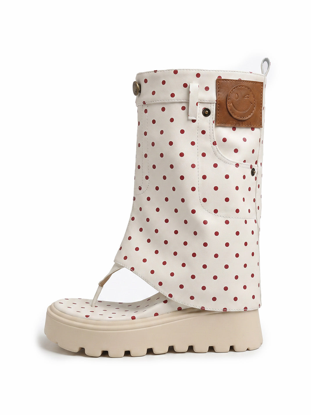 Thong Platform Knee-High Roman Sandal Boots - View 11