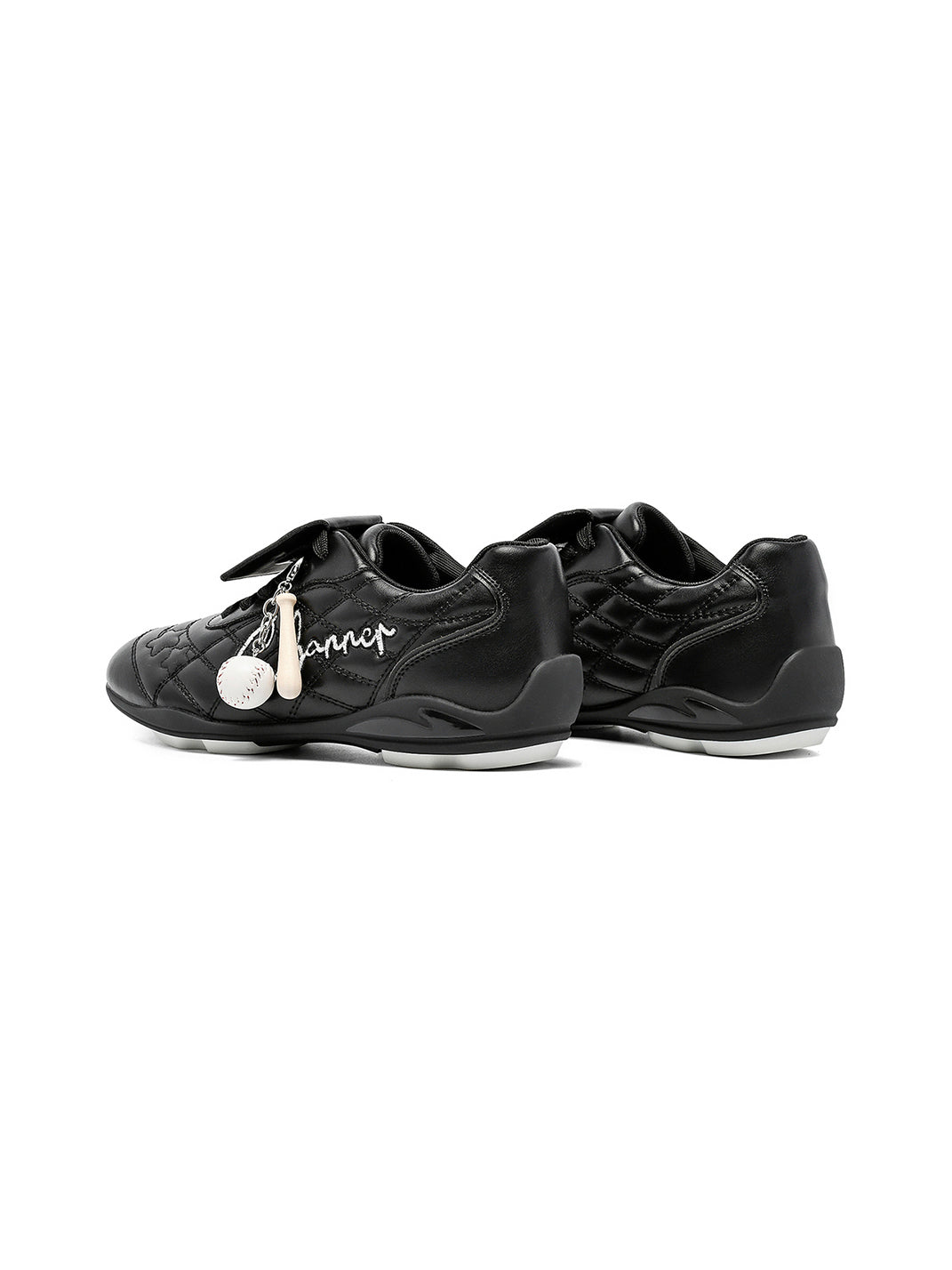 Black Patent Foldover-Tongue Retro Sneakers - View 11