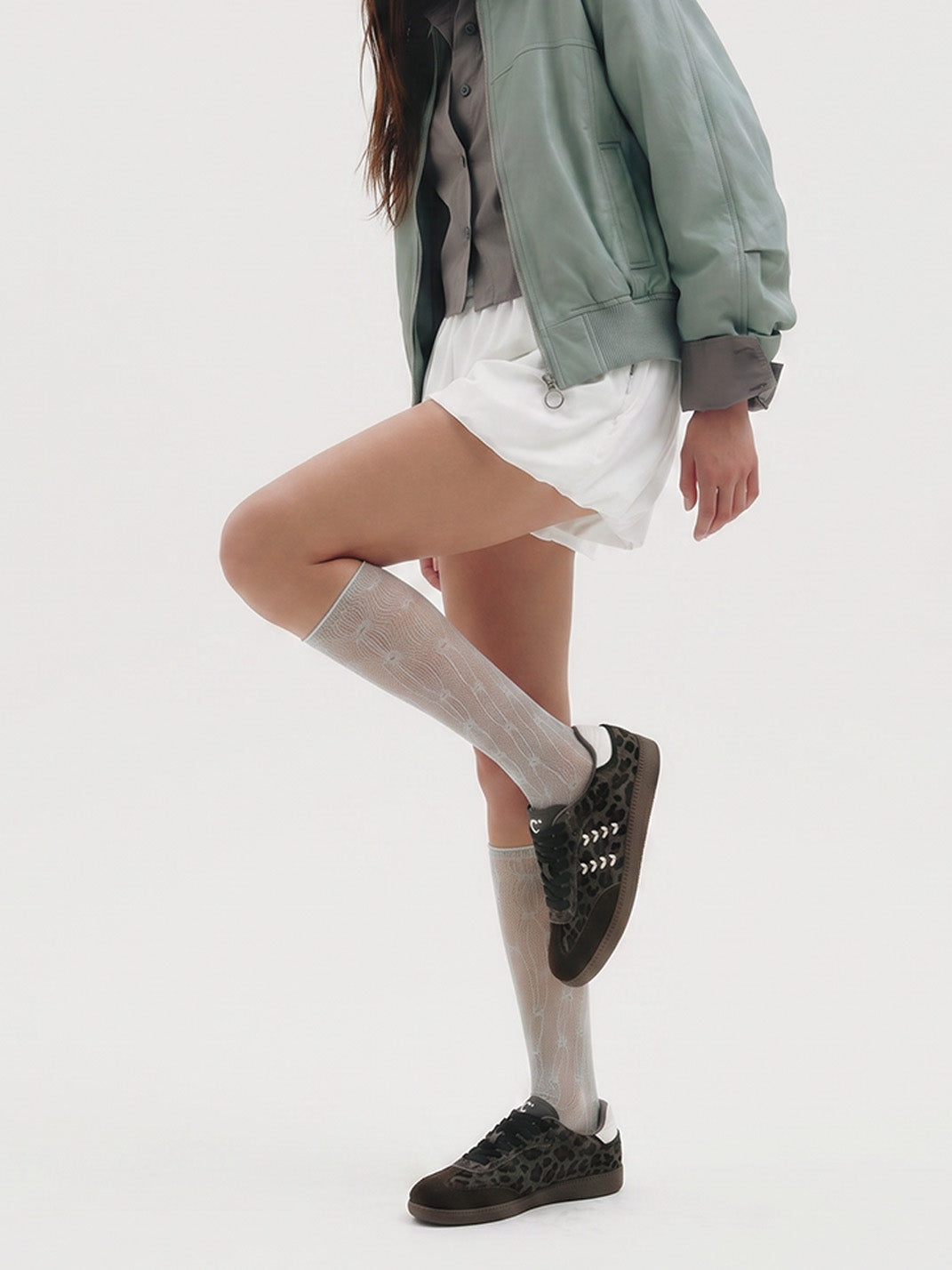 Forest Leopard-Print Gum-Sole Low-Top Sneakers - View 4