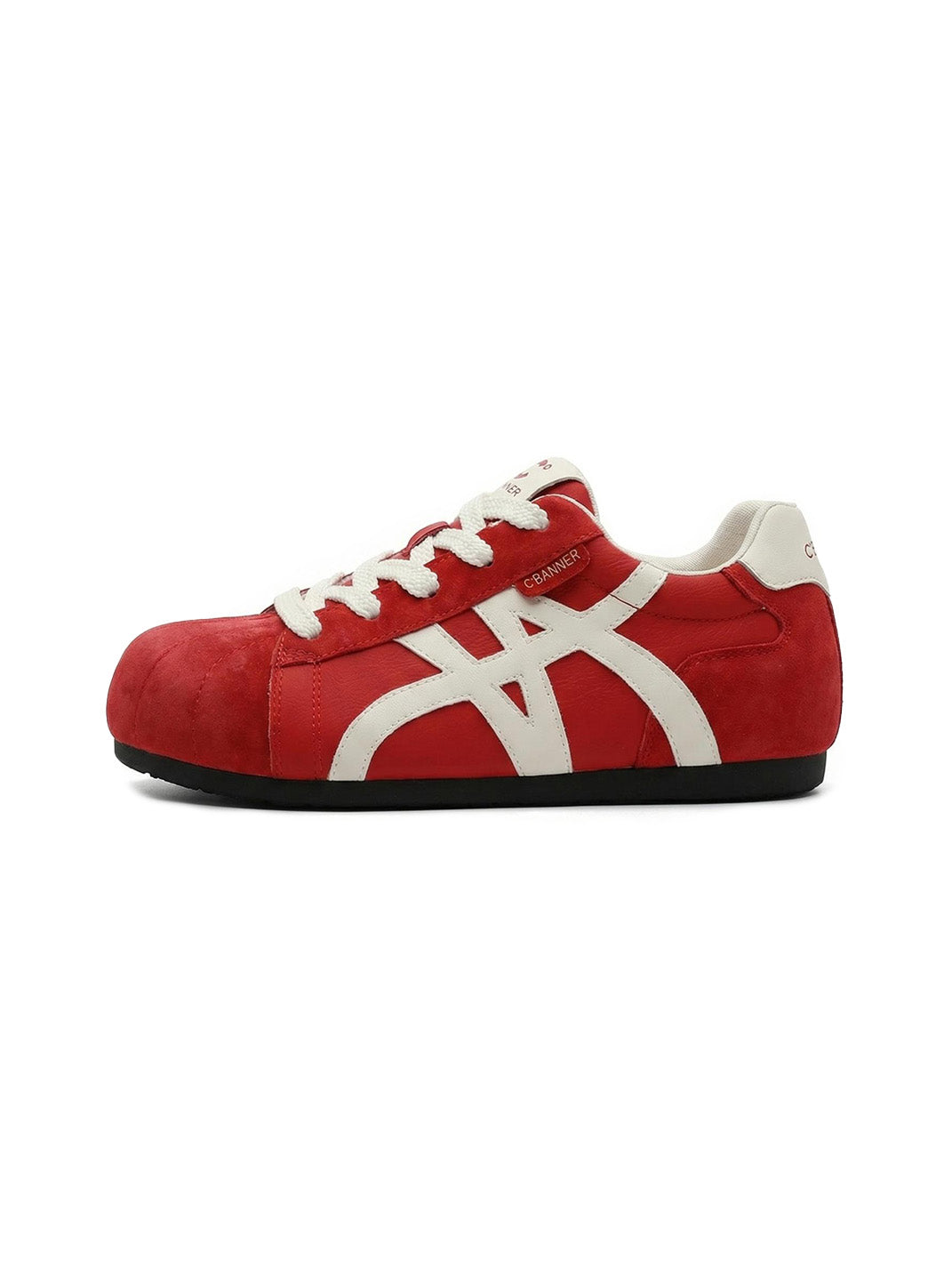 Leopard-Panel Gum-Sole Retro Trainers - View 8