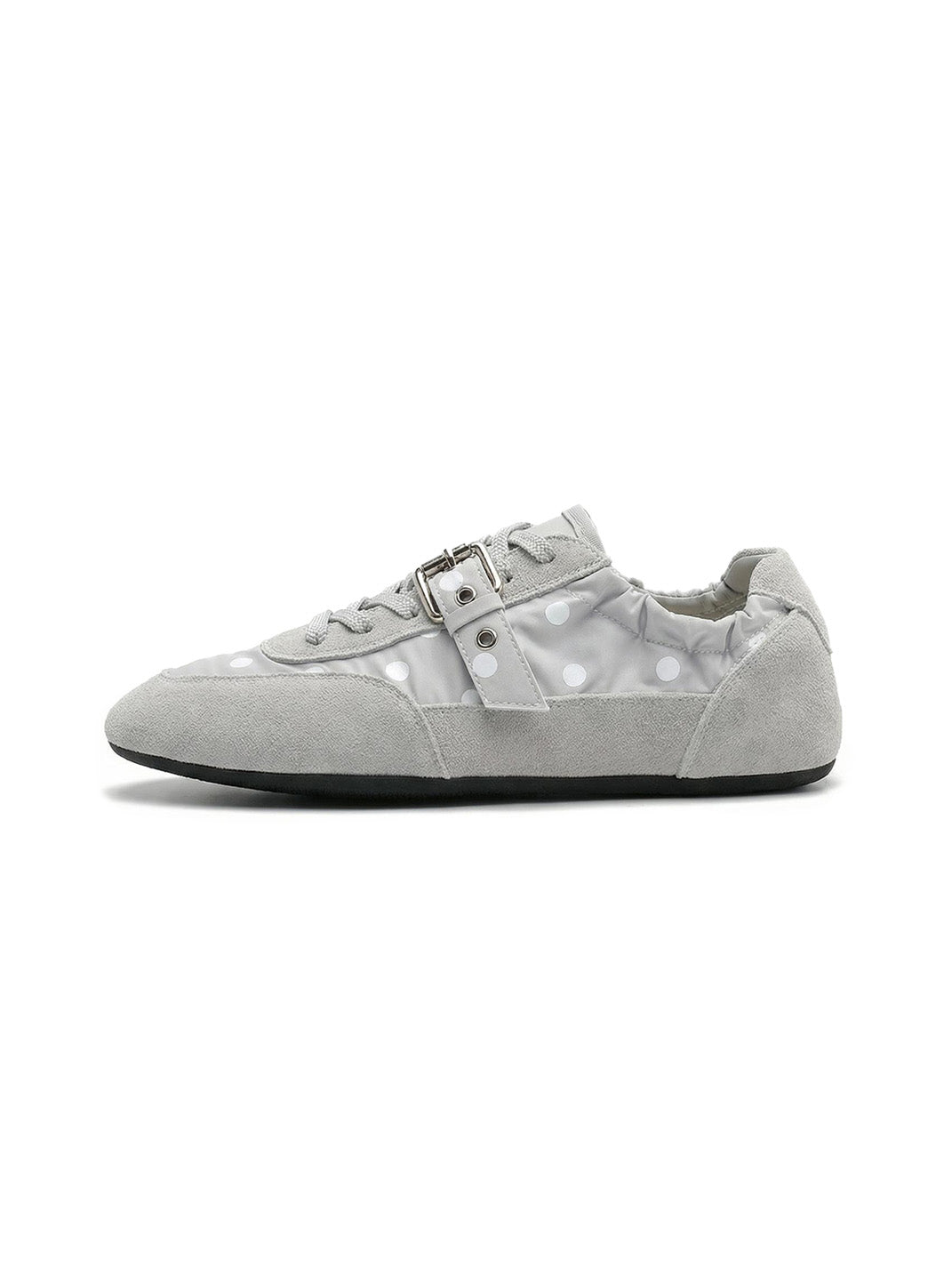 Polka-Dot Strap Low-Profile Ballet Sneakers - View 9