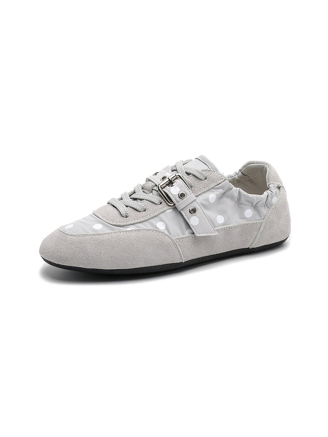Polka-Dot Strap Low-Profile Ballet Sneakers - View 20
