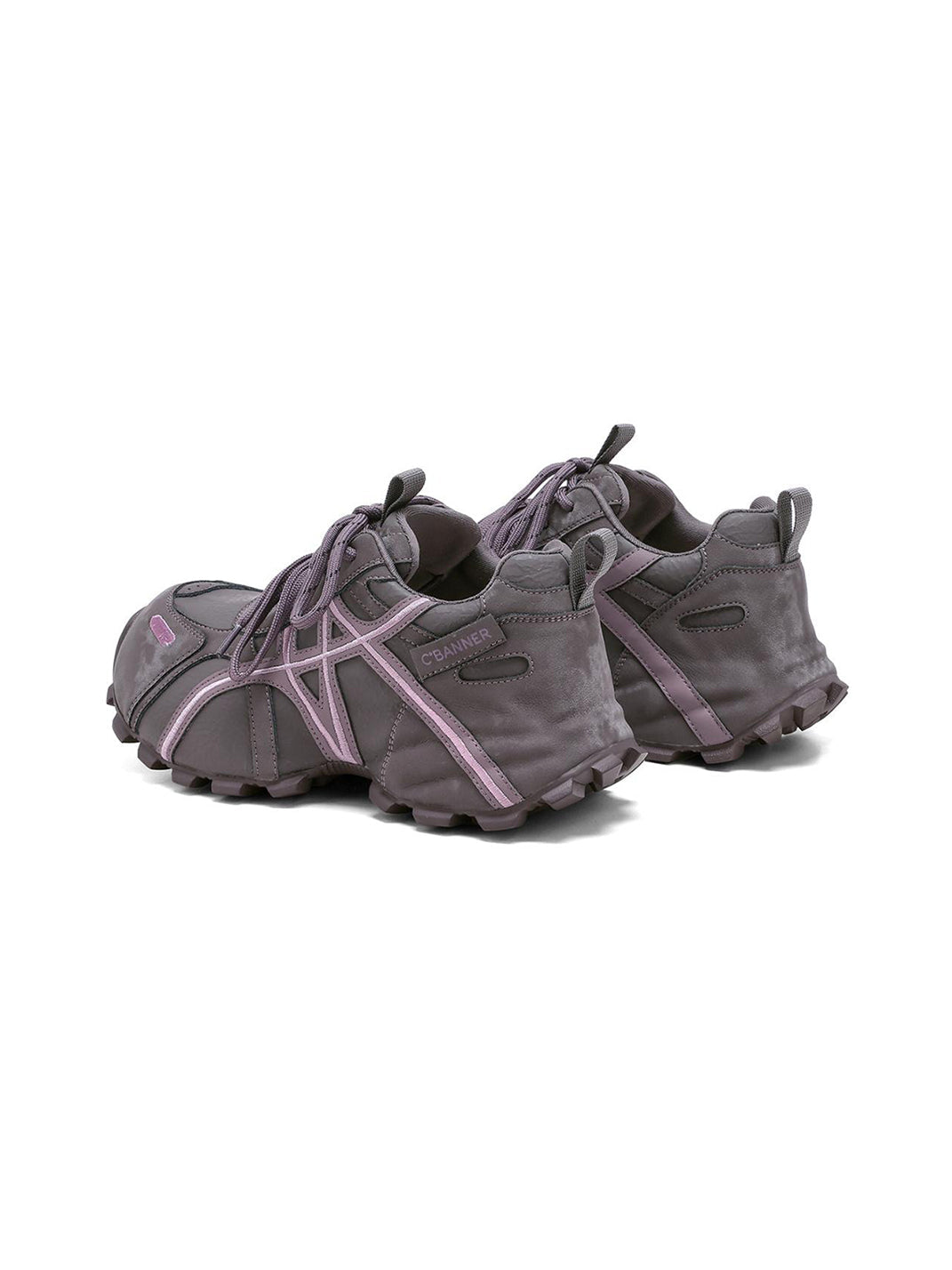 Purple Cross-Lace Technical Trail Sneakers - View 6