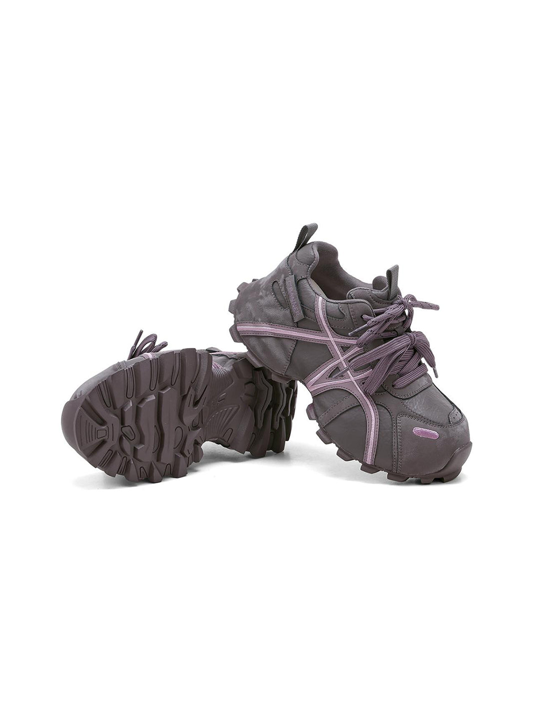Purple Cross-Lace Technical Trail Sneakers - View 7