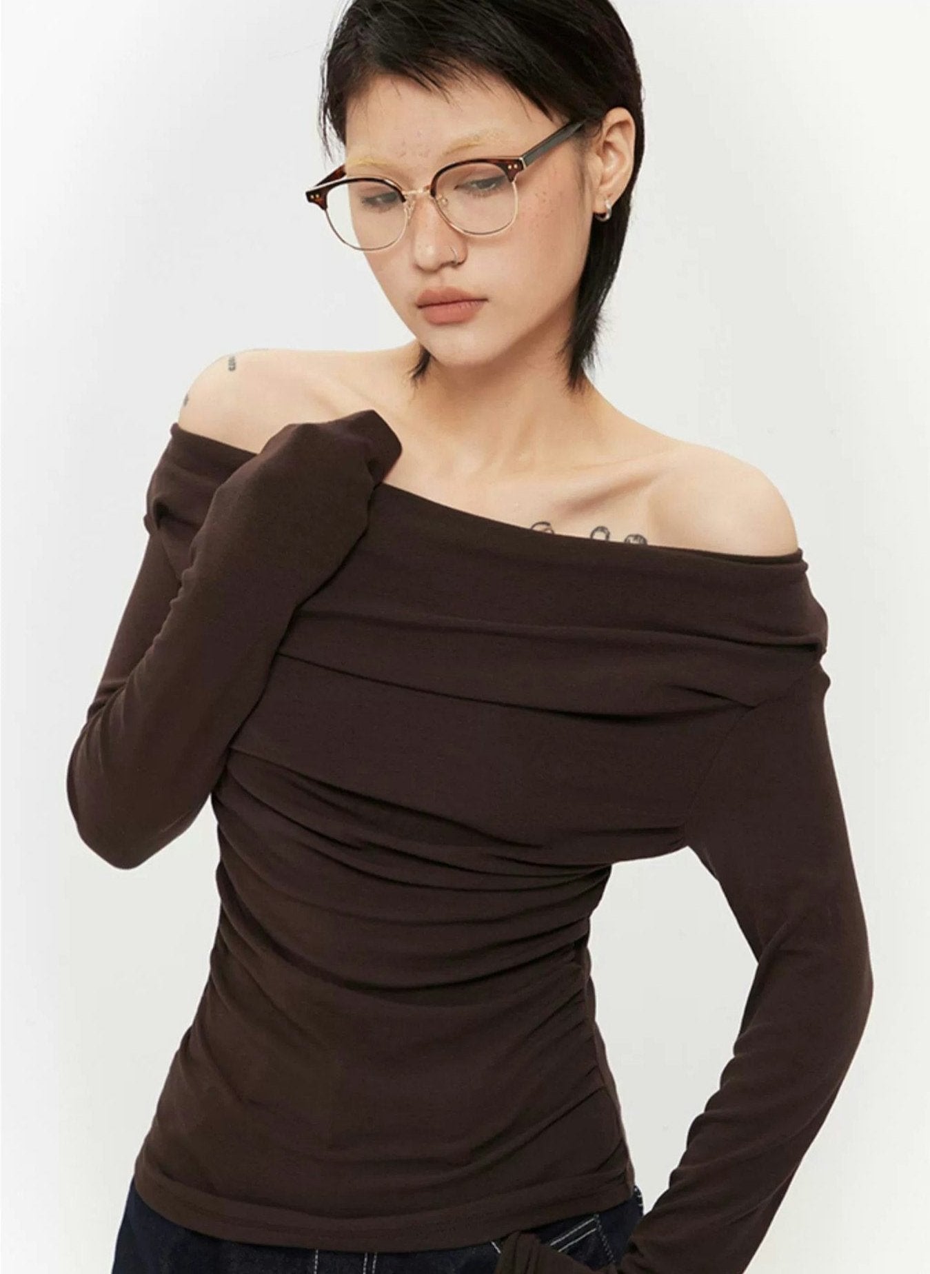Off-Shoulder Ruched Top