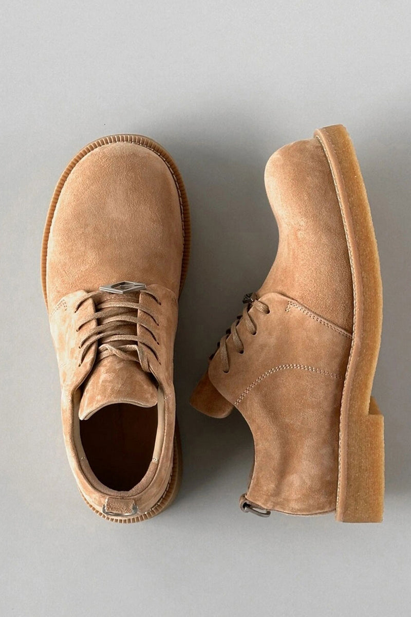 Suede Crepe Sole Derby Shoes