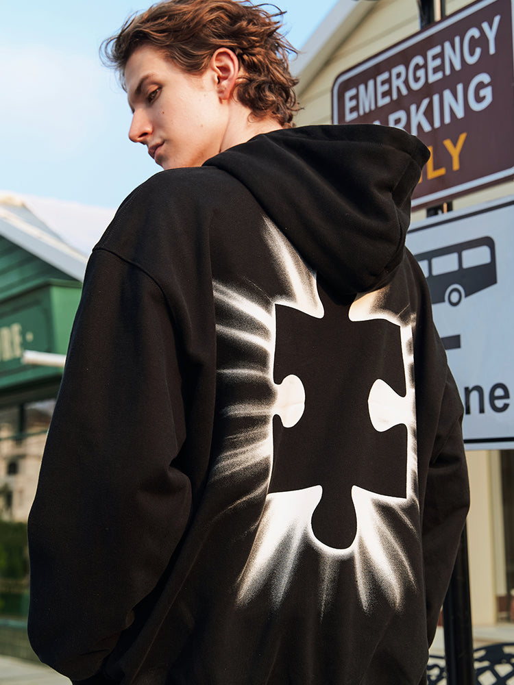 Radiant Jigsaw Puzzle Zip-Up Hoodie - chiclara